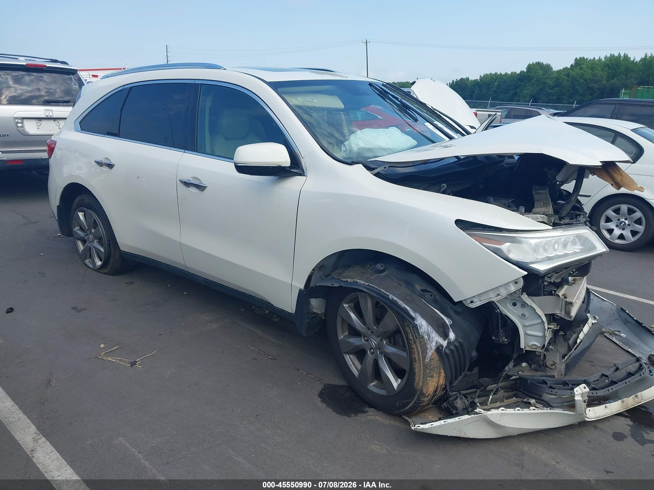 2014 Acura MDX Advance, VIN 5FRYD4H84EB001524 — Front end