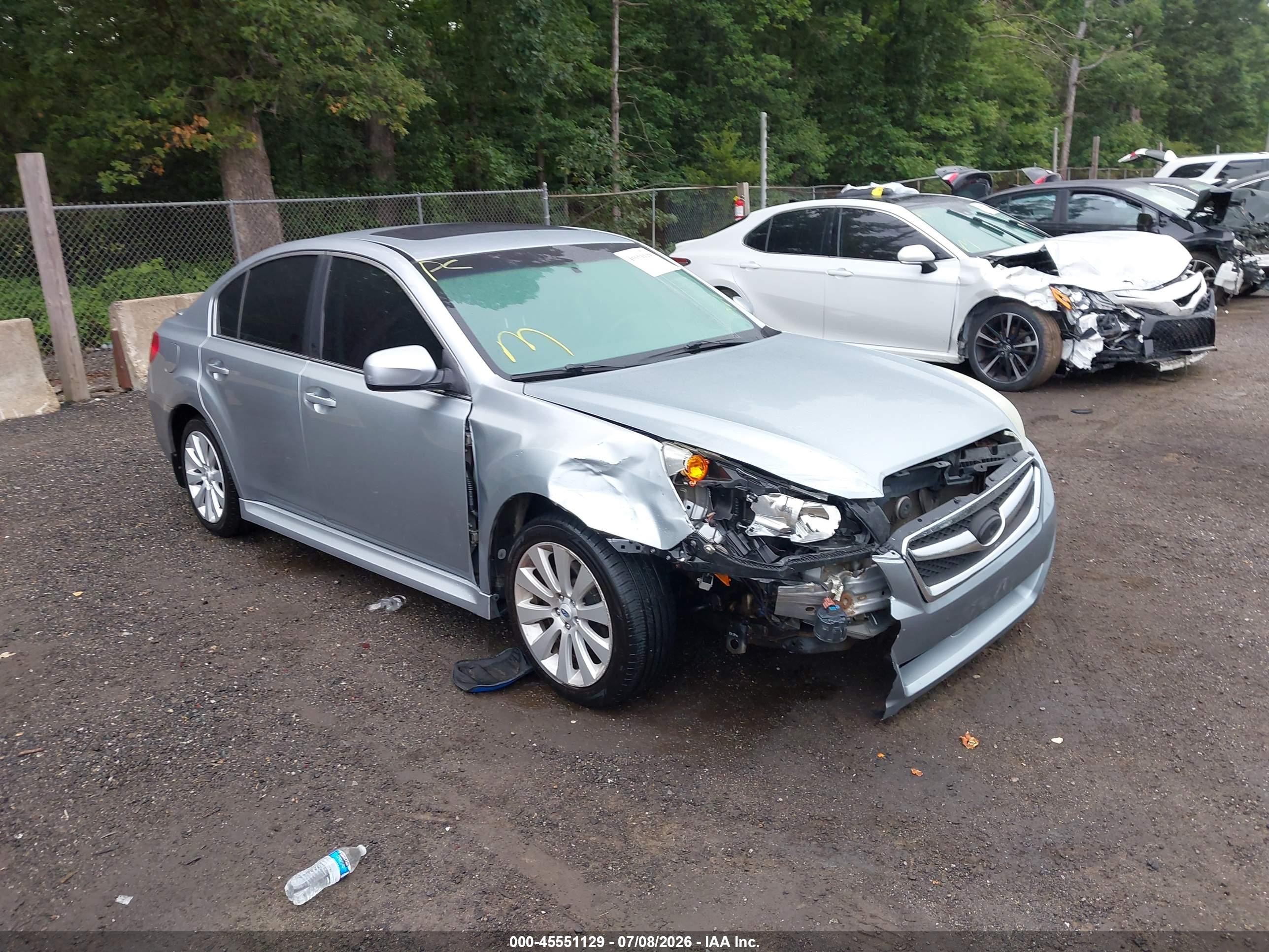 2012 Subaru Legacy Limited, VIN 4S3BMBK65C3013839 — Front end