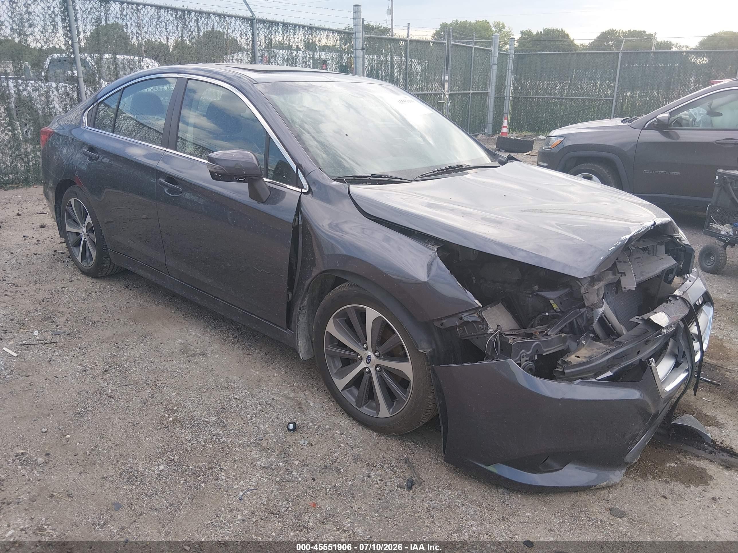 2017 Subaru Legacy Limited, VIN 4S3BNAN61H3016666 — Front end
