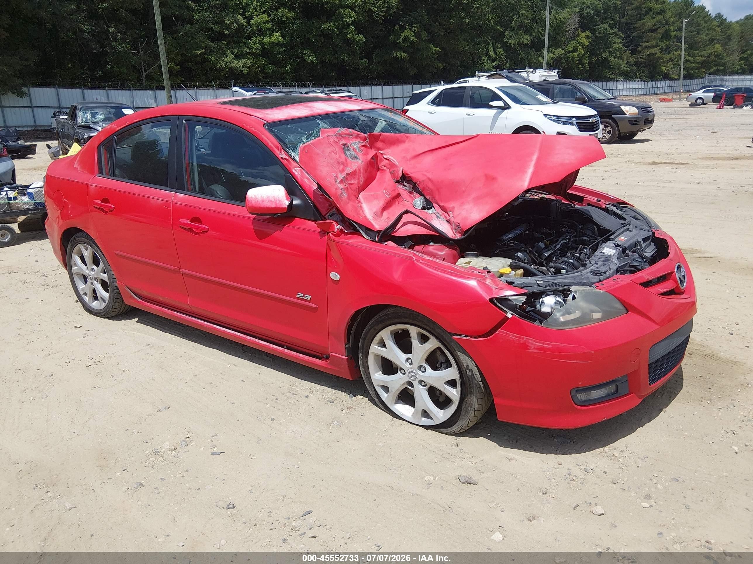 2007 Mazda 3 S Sport, VIN JM1BK323771654297 — Front end