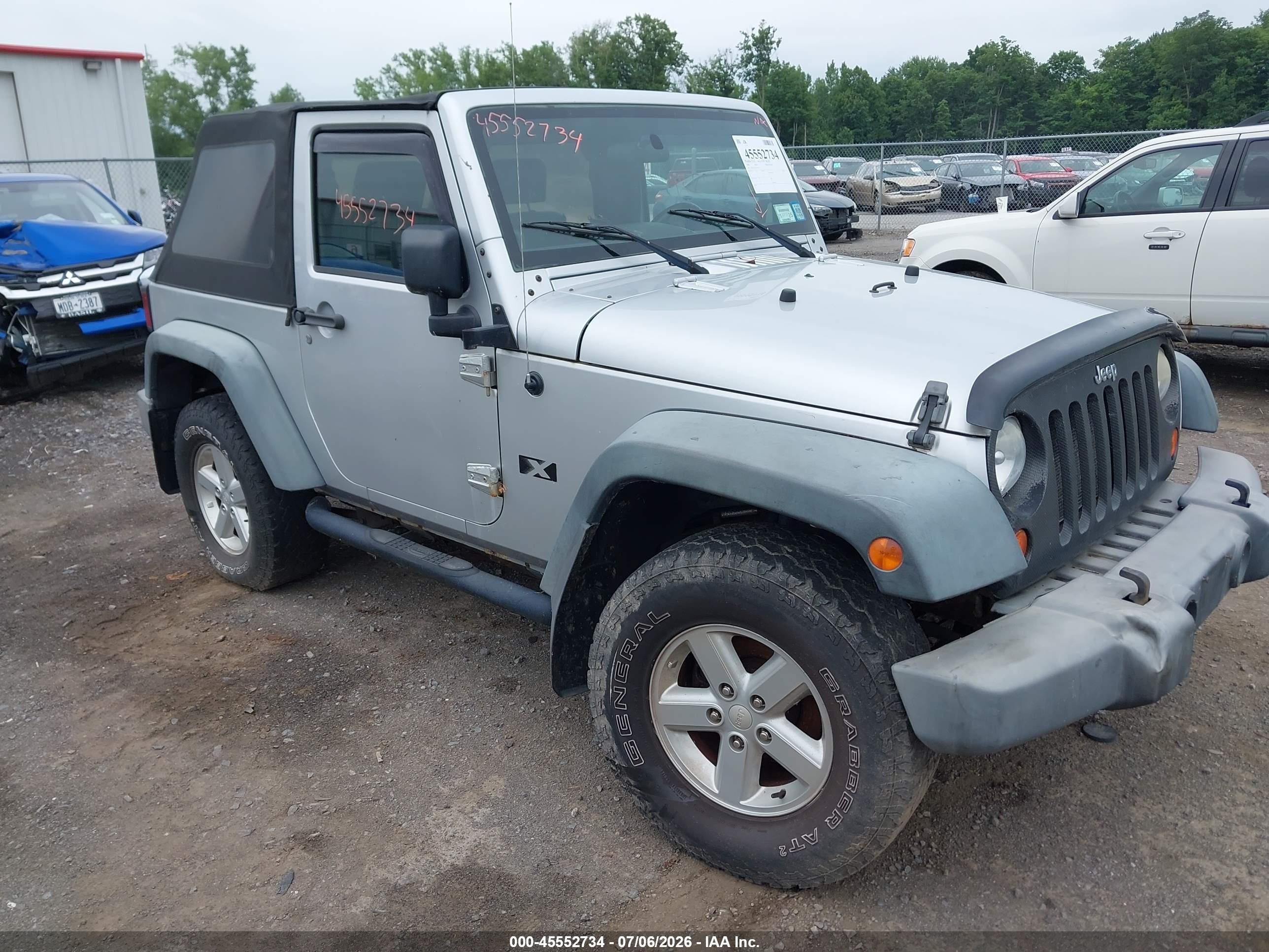 2008 Jeep Wrangler X, VIN 1J8FA24118L501035 — Normal wear