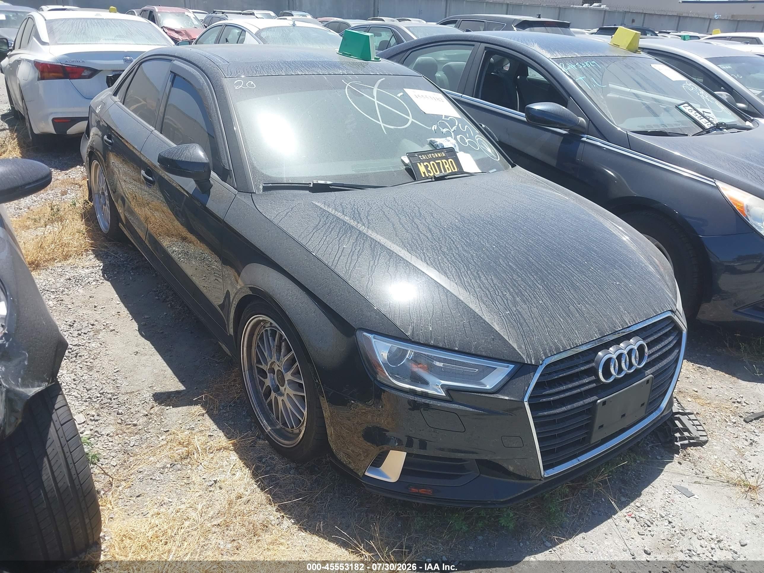 2018 Audi A3 Premium, VIN WAUAUGFF6J1029329 — Rear end
