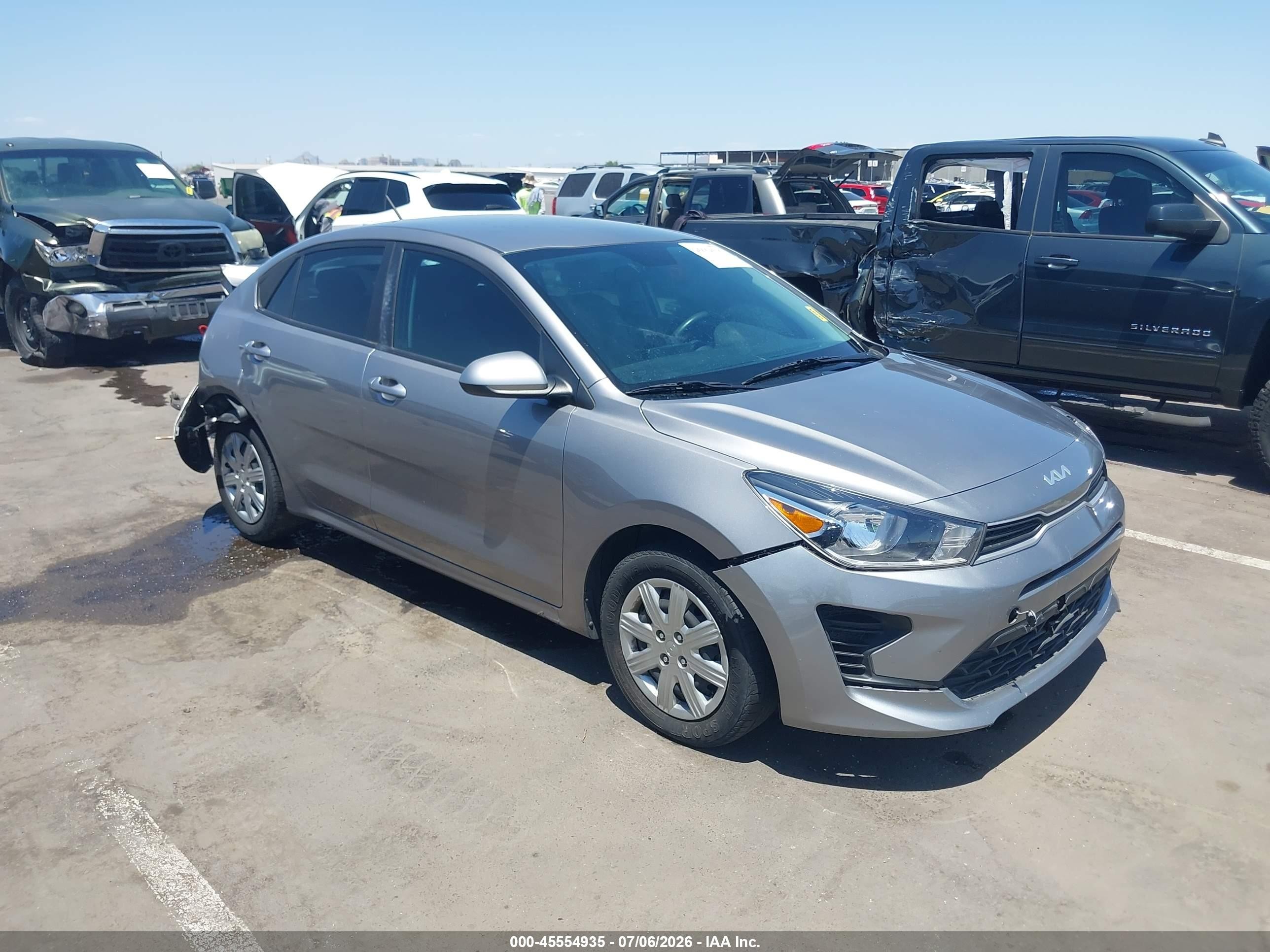 2023 Kia Rio S, VIN 3KPA24AD4PE575906 — Rear end