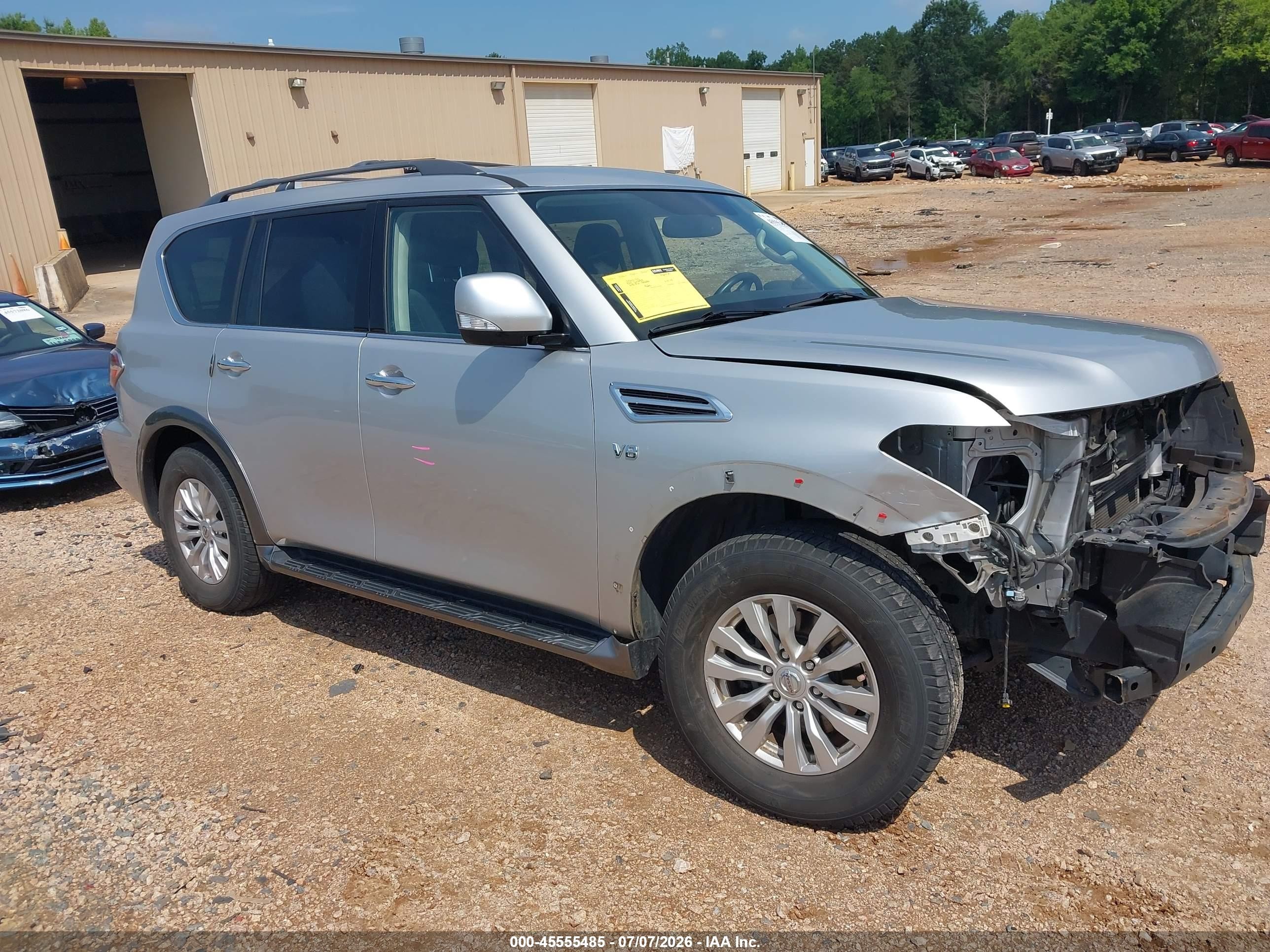 2018 Nissan Armada SV, VIN JN8AY2ND6J9054800 — Front end