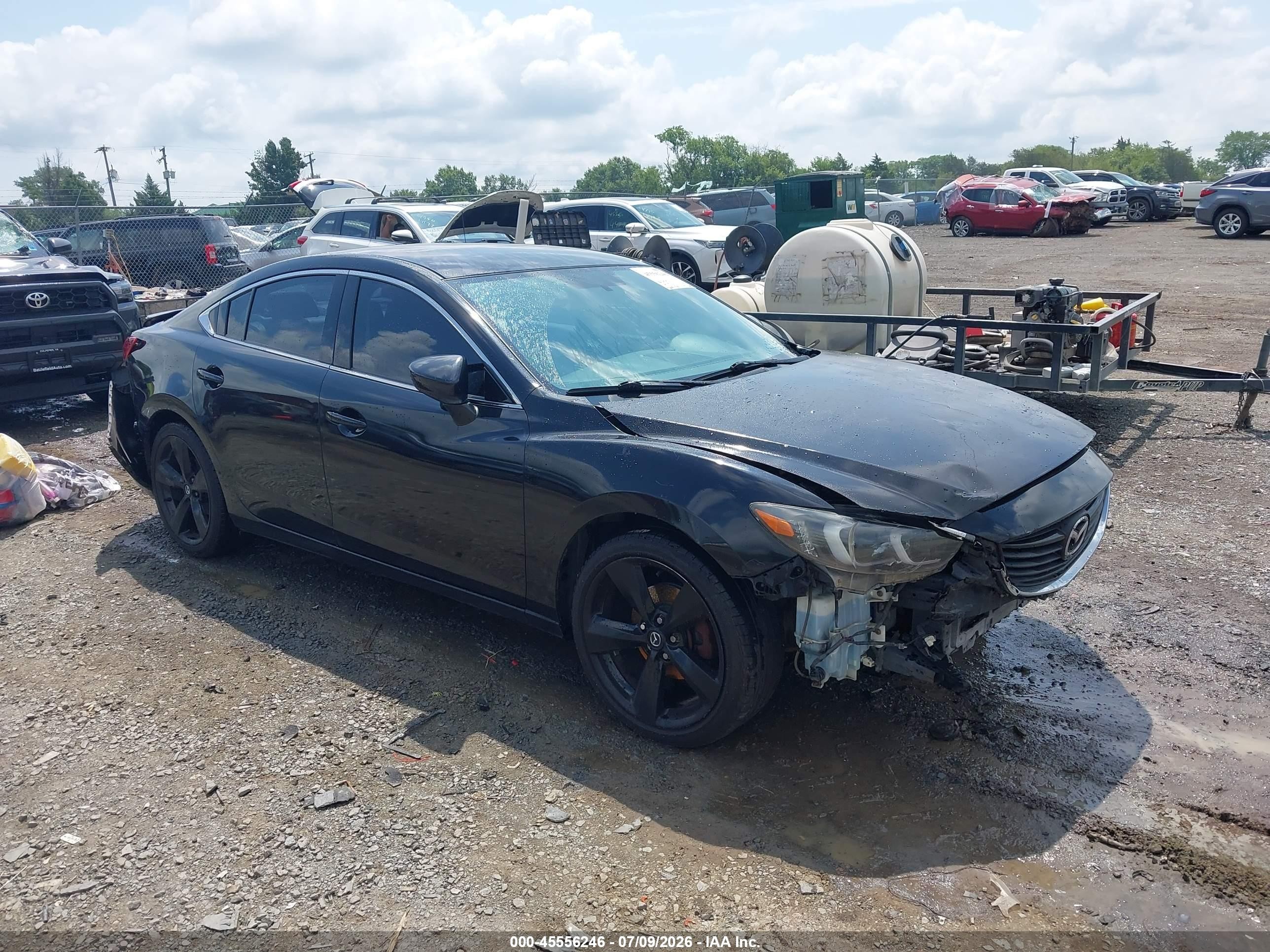 2014 Mazda 6 i Touring, VIN JM1GJ1V67E1157783 — Rear end