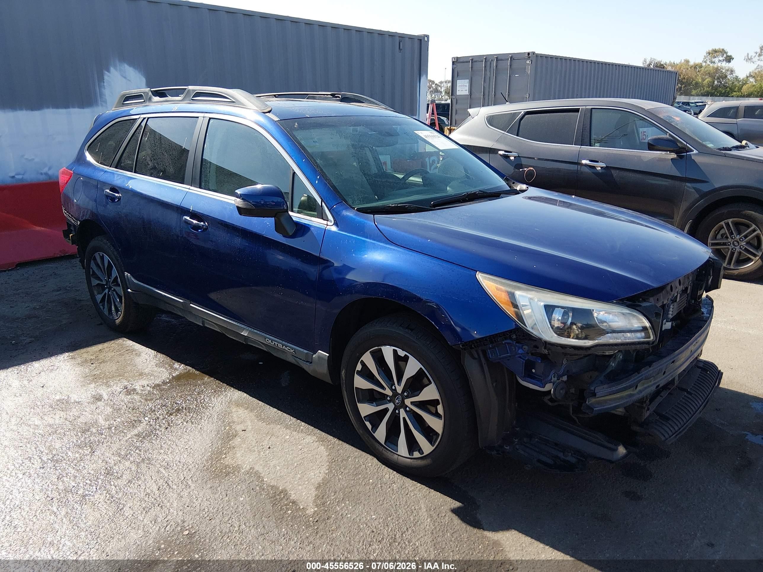 2016 Subaru Outback Limited, VIN 4S4BSENC4G3265382 — Rear end