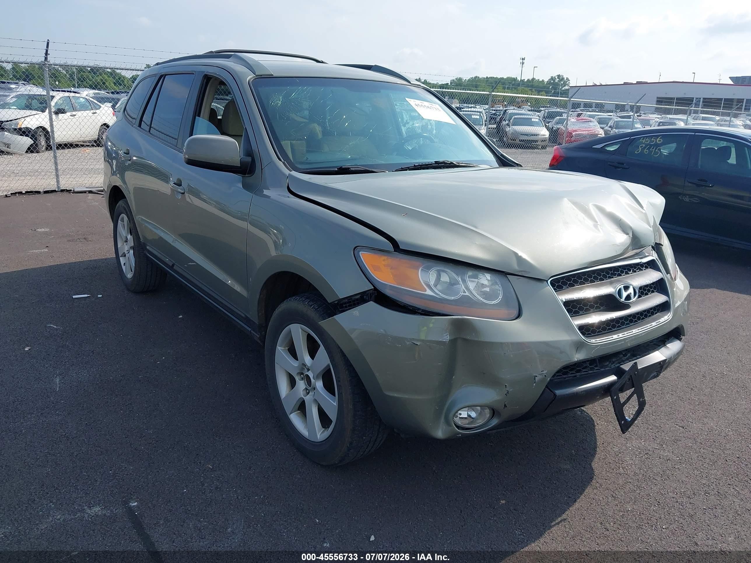 2007 Hyundai Santa Fe SE, VIN 5NMSH73E97H117264 — Front end