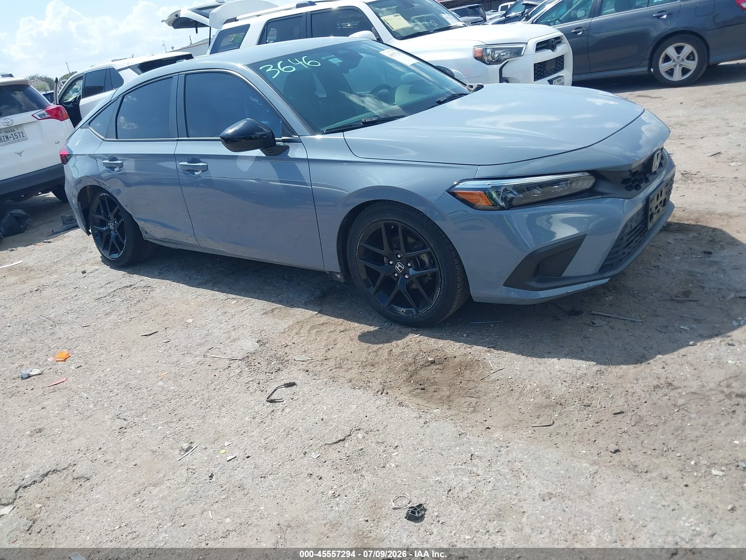 2022 Honda Civic Sport, VIN 19XFL2H87NE000762 — Rear end