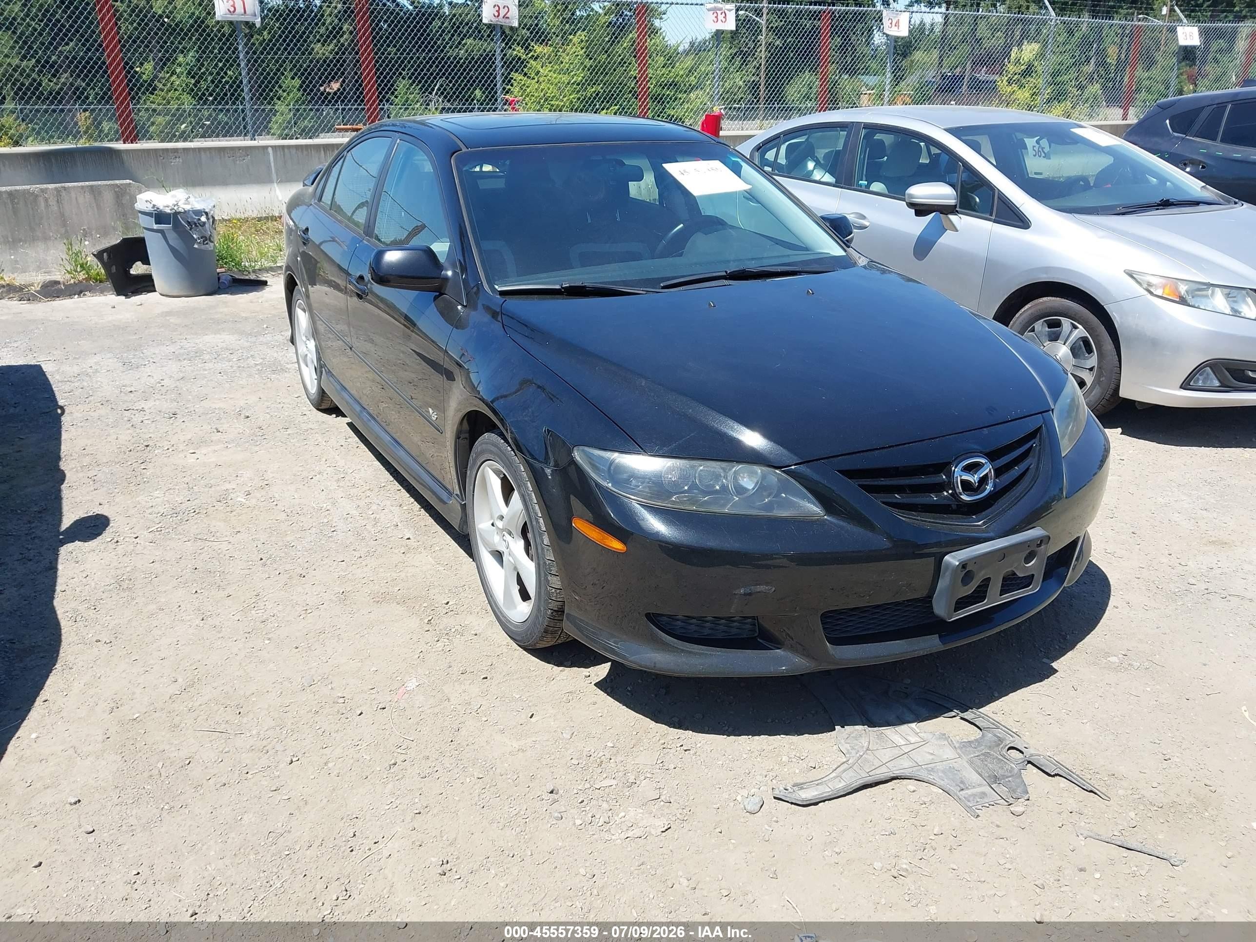 2005 Mazda 6 Sport S, VIN 1YVHP84D255M74904 — Rear end