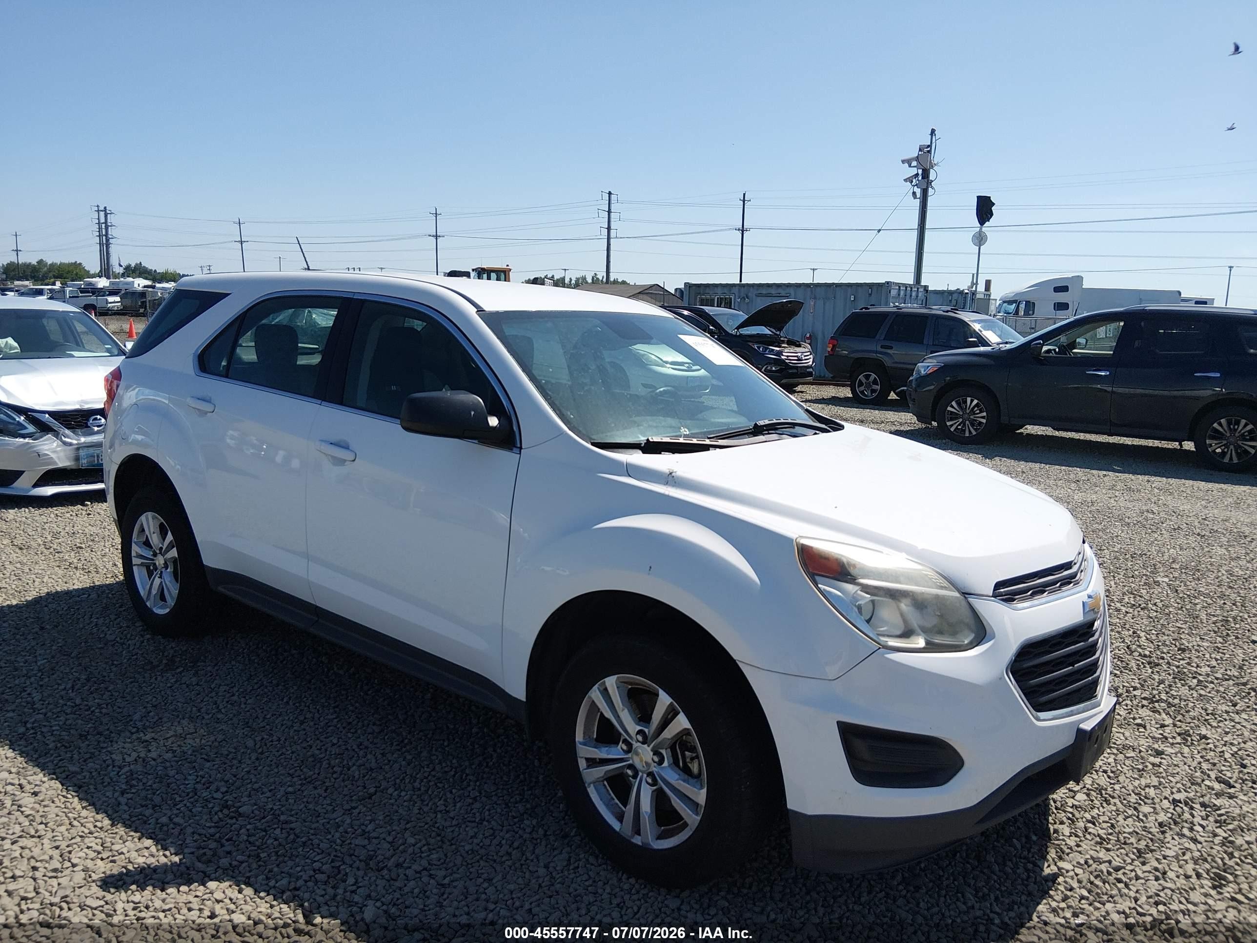 2016 Chevrolet Equinox LS, VIN 2GNFLEEKXG6103962 — Normal wear