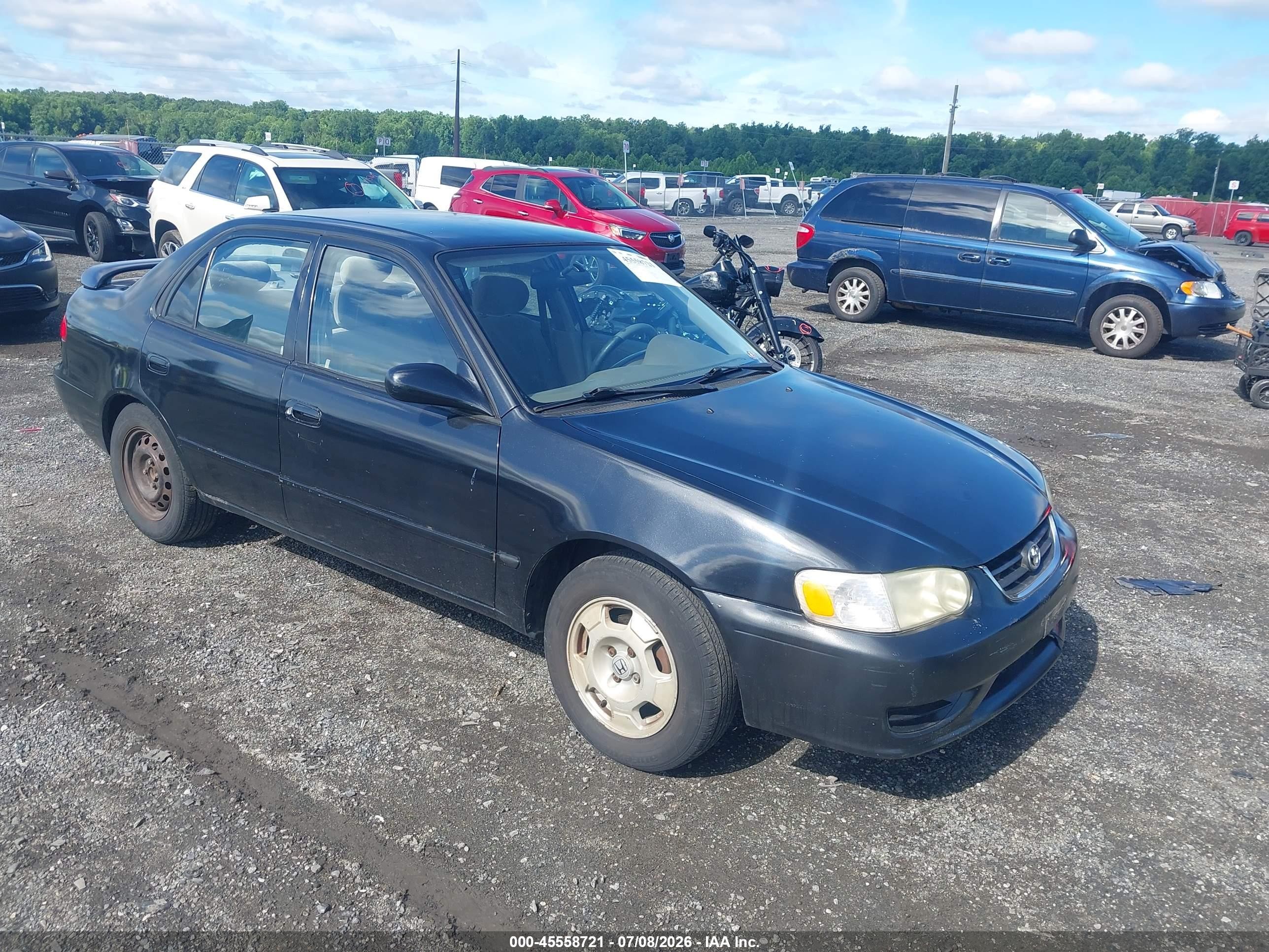 2001 Toyota Corolla CE, VIN 1NXBR12E01Z421753 — Front end