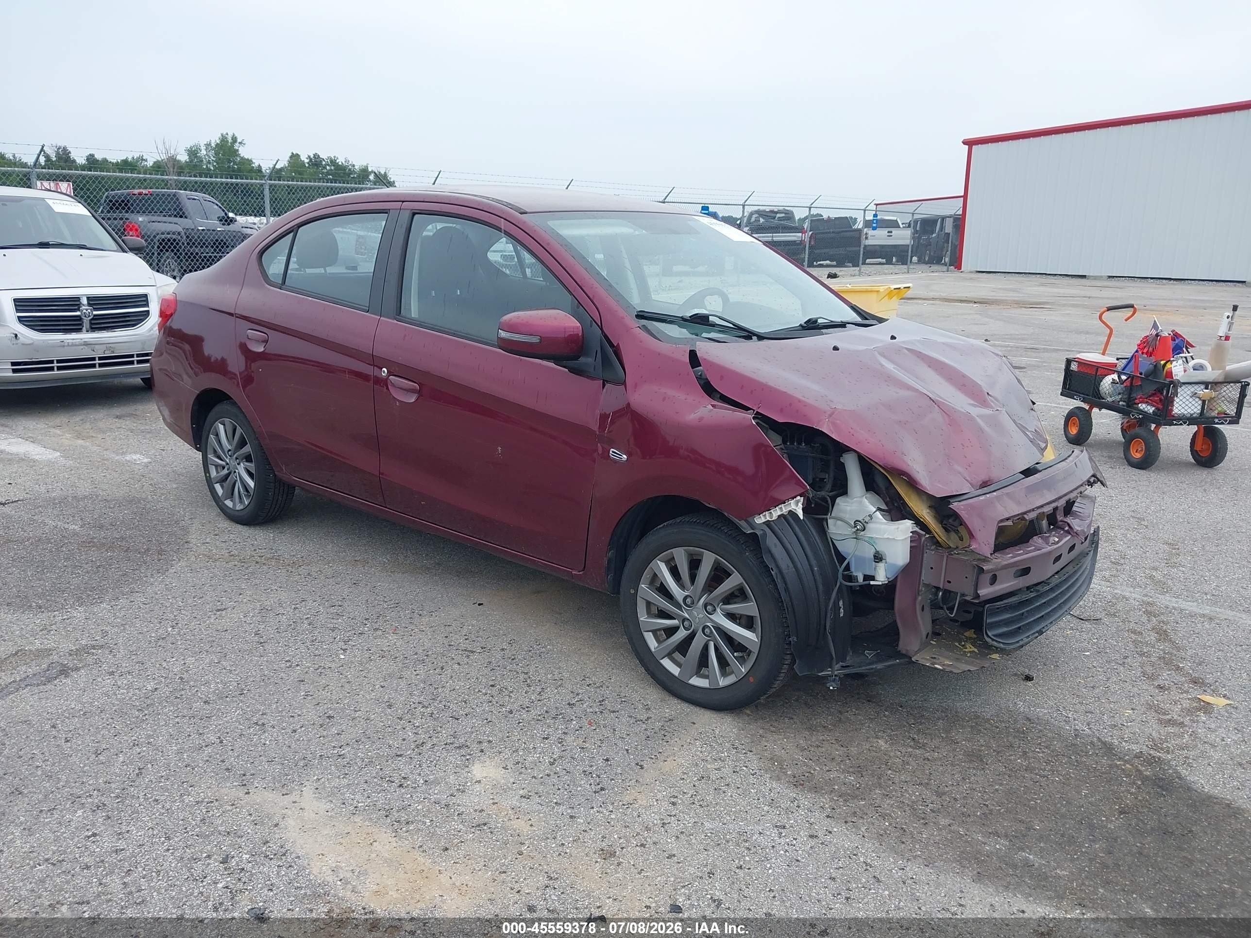2017 Mitsubishi Mirage SE, VIN ML32F4FJ9HHF08422 — Front end