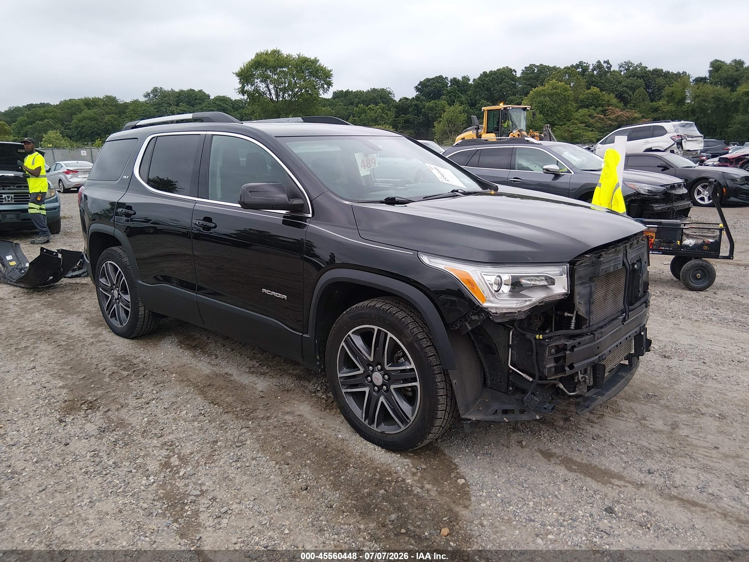 2017 GMC Acadia SLT, VIN 1GKKNULS3HZ321881 — Front end