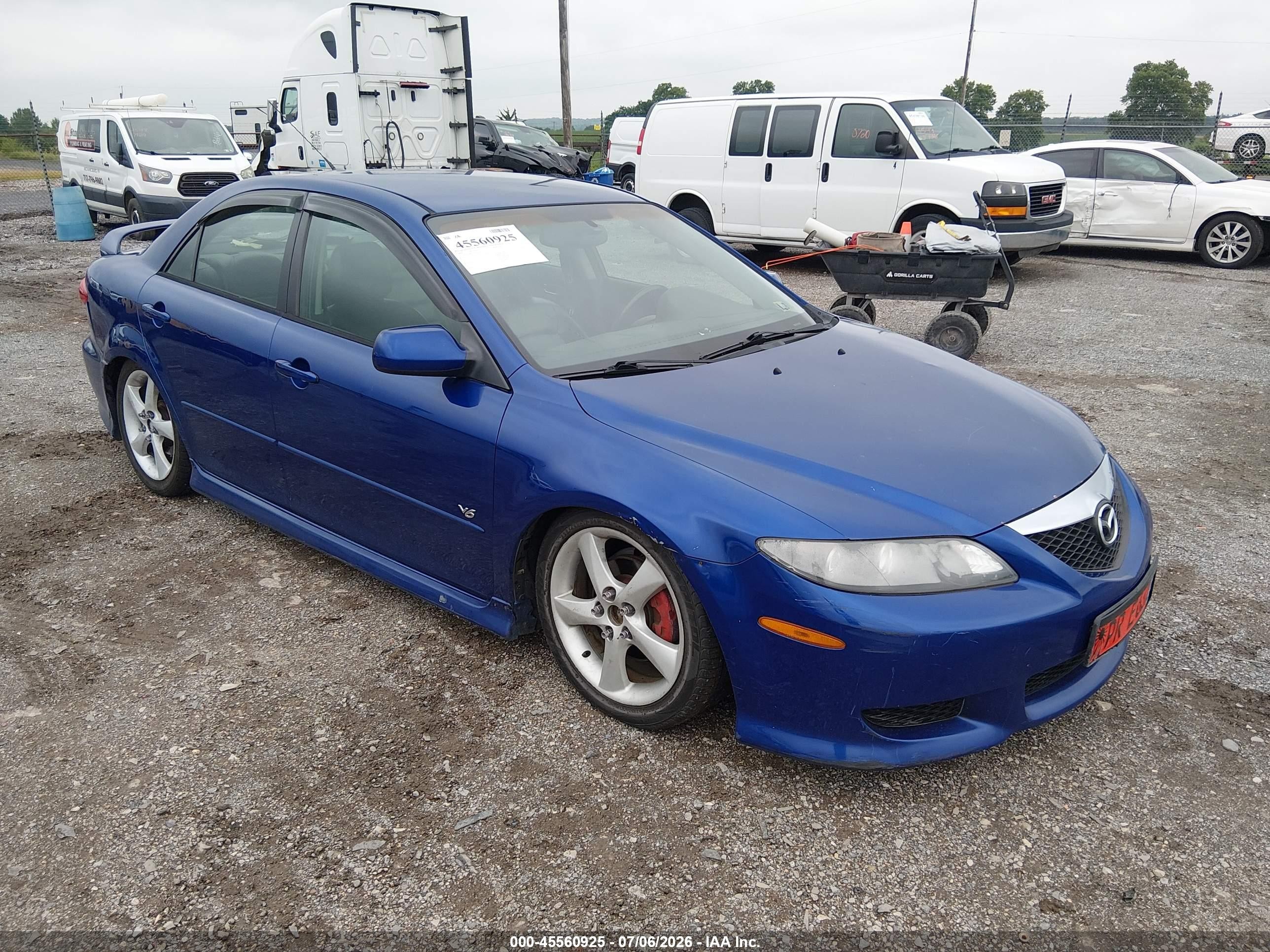 2004 Mazda 6 s, VIN 1YVFP80D245N64100 — Front end
