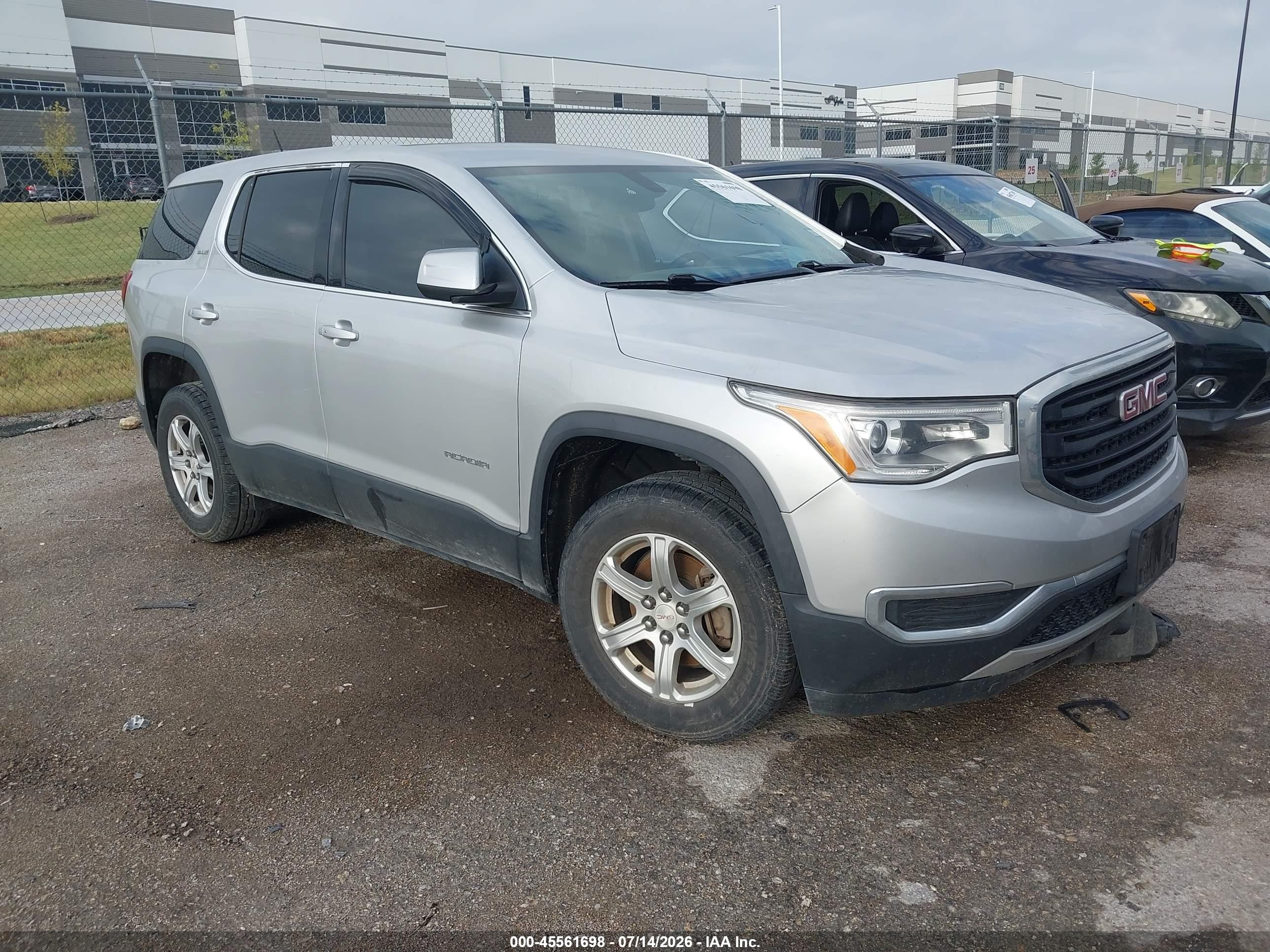 2018 GMC Acadia SLE, VIN 1GKKNKLAXJZ178705 — Hail