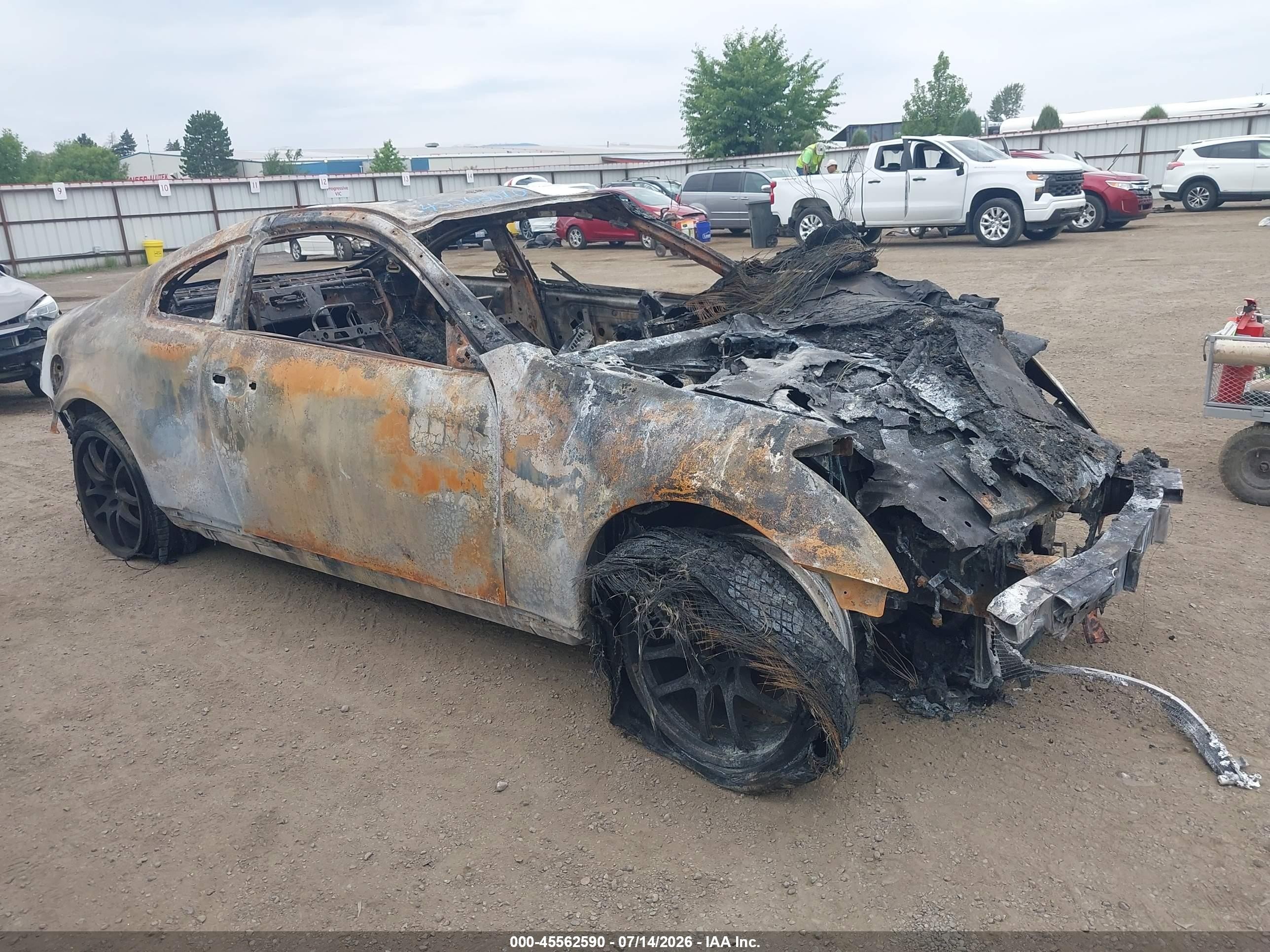 2005 Infiniti G35, VIN JNKCV54E05M426626 — Burn