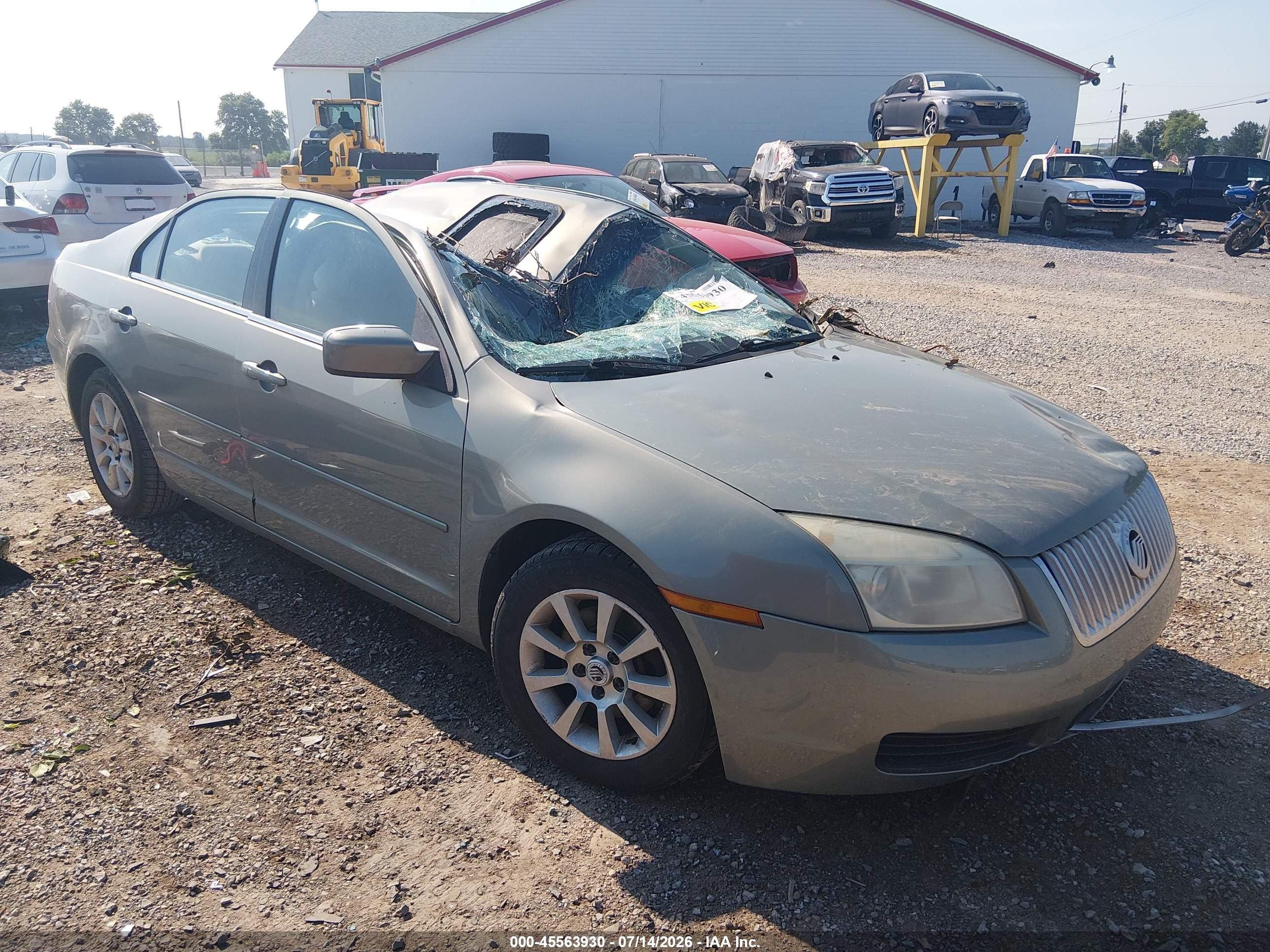2009 Mercury Milan, VIN 3MEHM07Z39R618629 — Roof