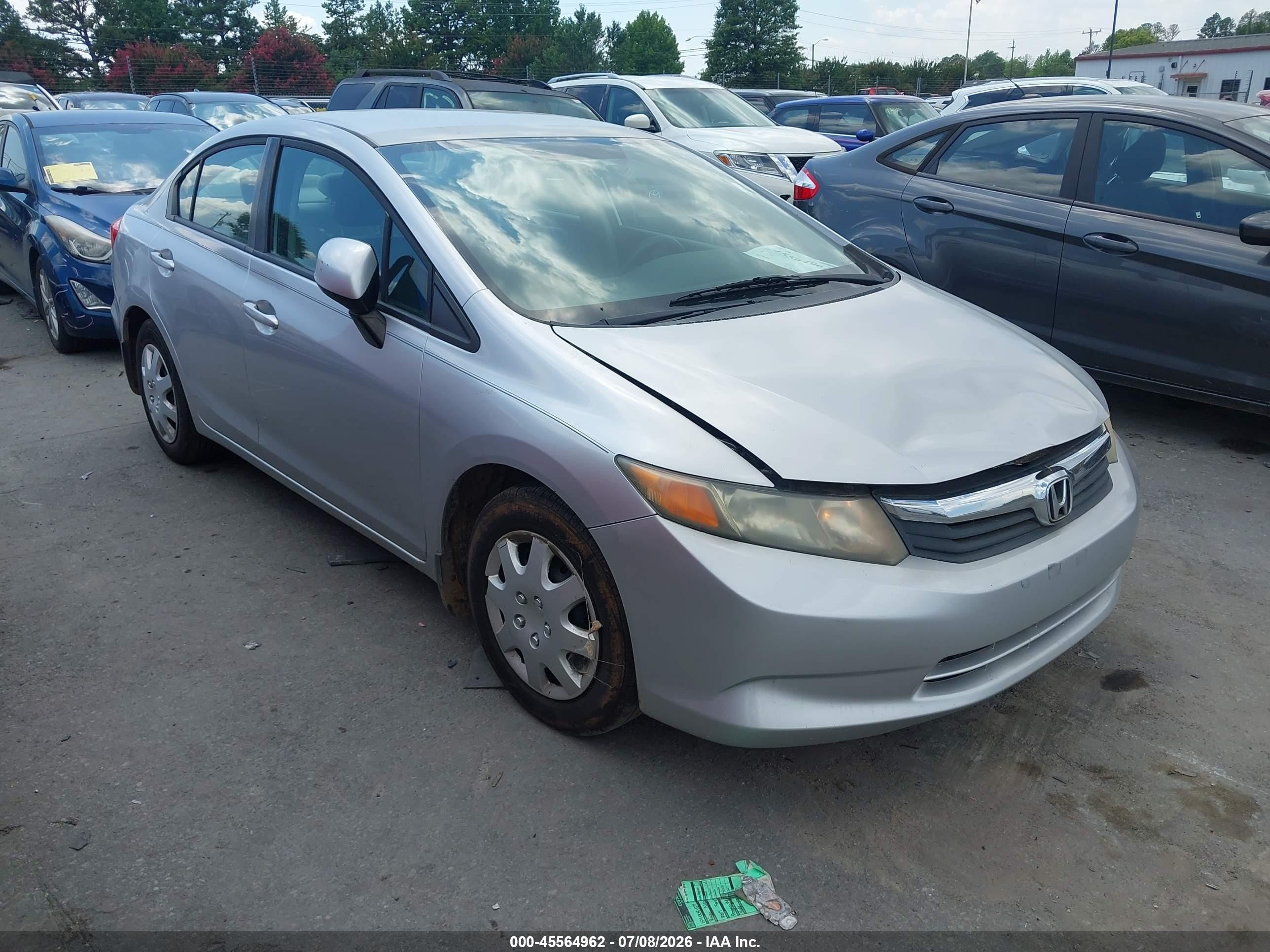 2012 Honda Civic LX, VIN 19XFB2F51CE065275 — Repossession