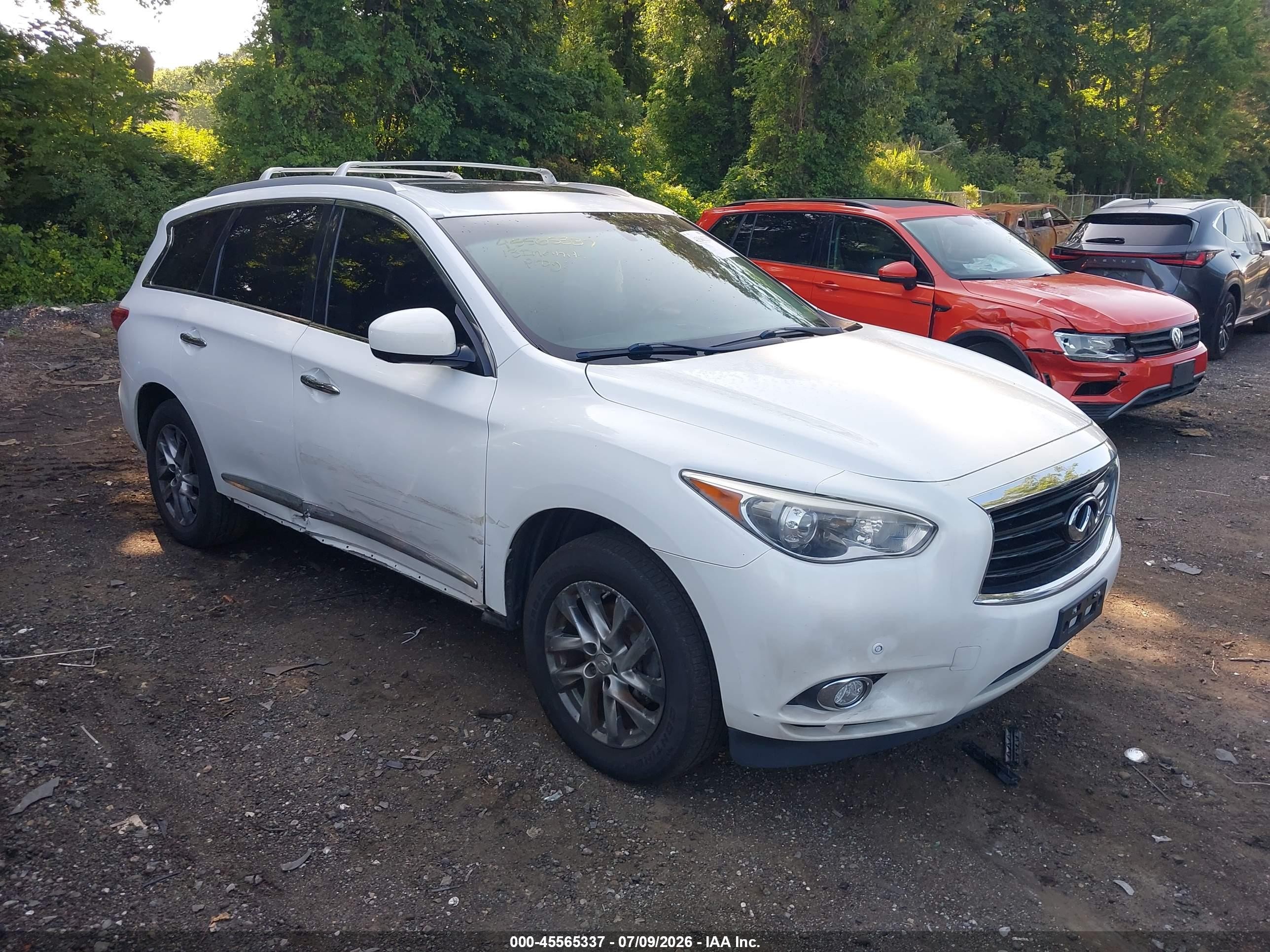 2013 Infiniti JX35, VIN 5N1AL0MM5DC347946 — Side