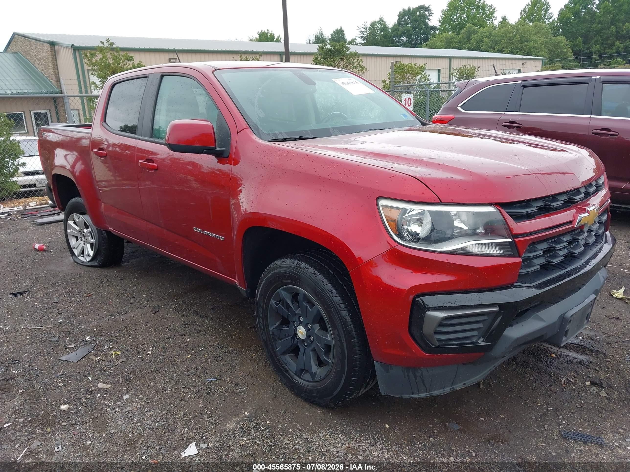 2021 Chevrolet Colorado 4WD LT, VIN 1GCGTCEN8M1132449 — Side