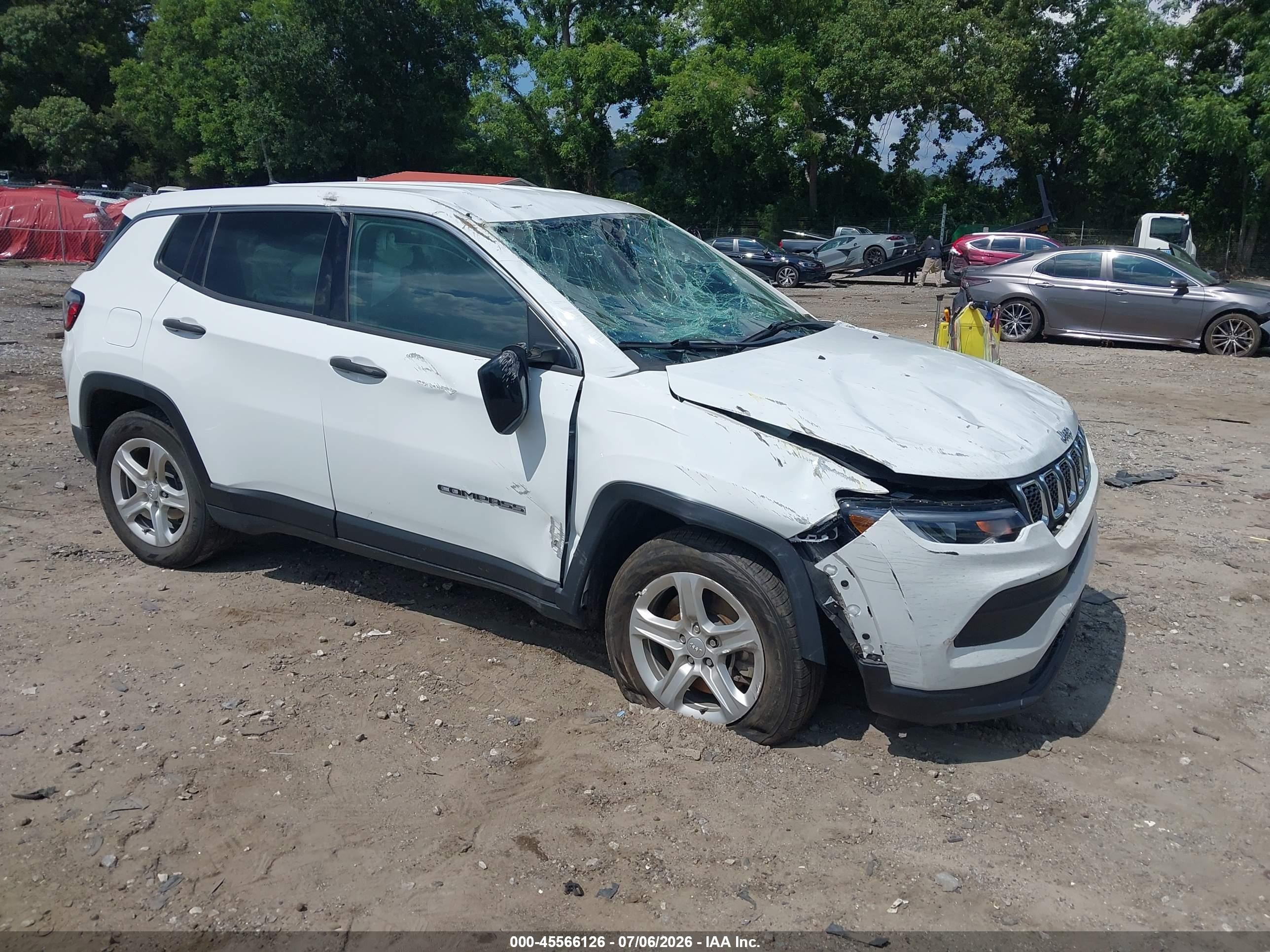 2023 Jeep Compass Sport, VIN 3C4NJDAN3PT535860 — Rollover