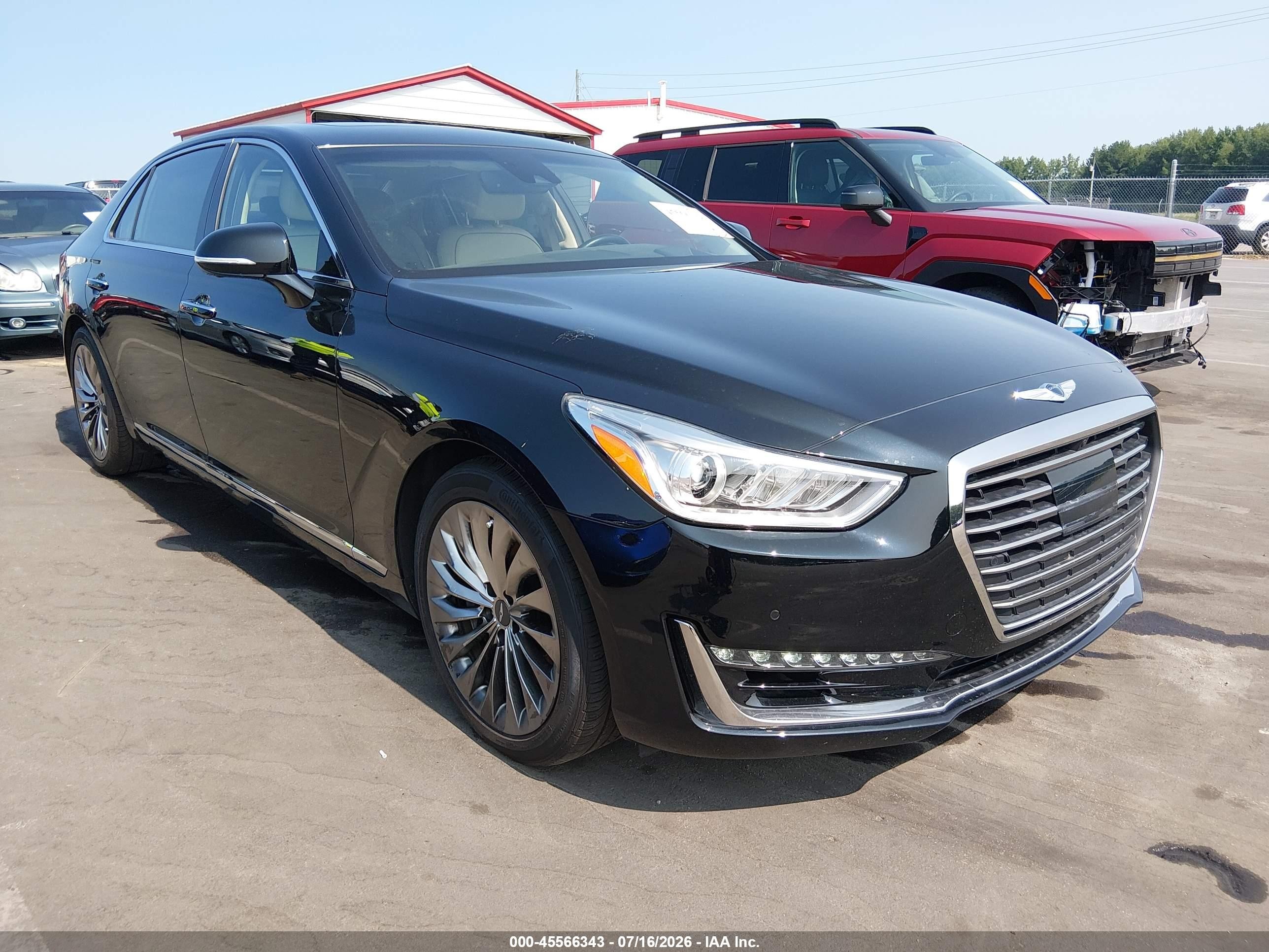 2017 Genesis G90 Premium, VIN KMHG34JA8HU025930 — Side