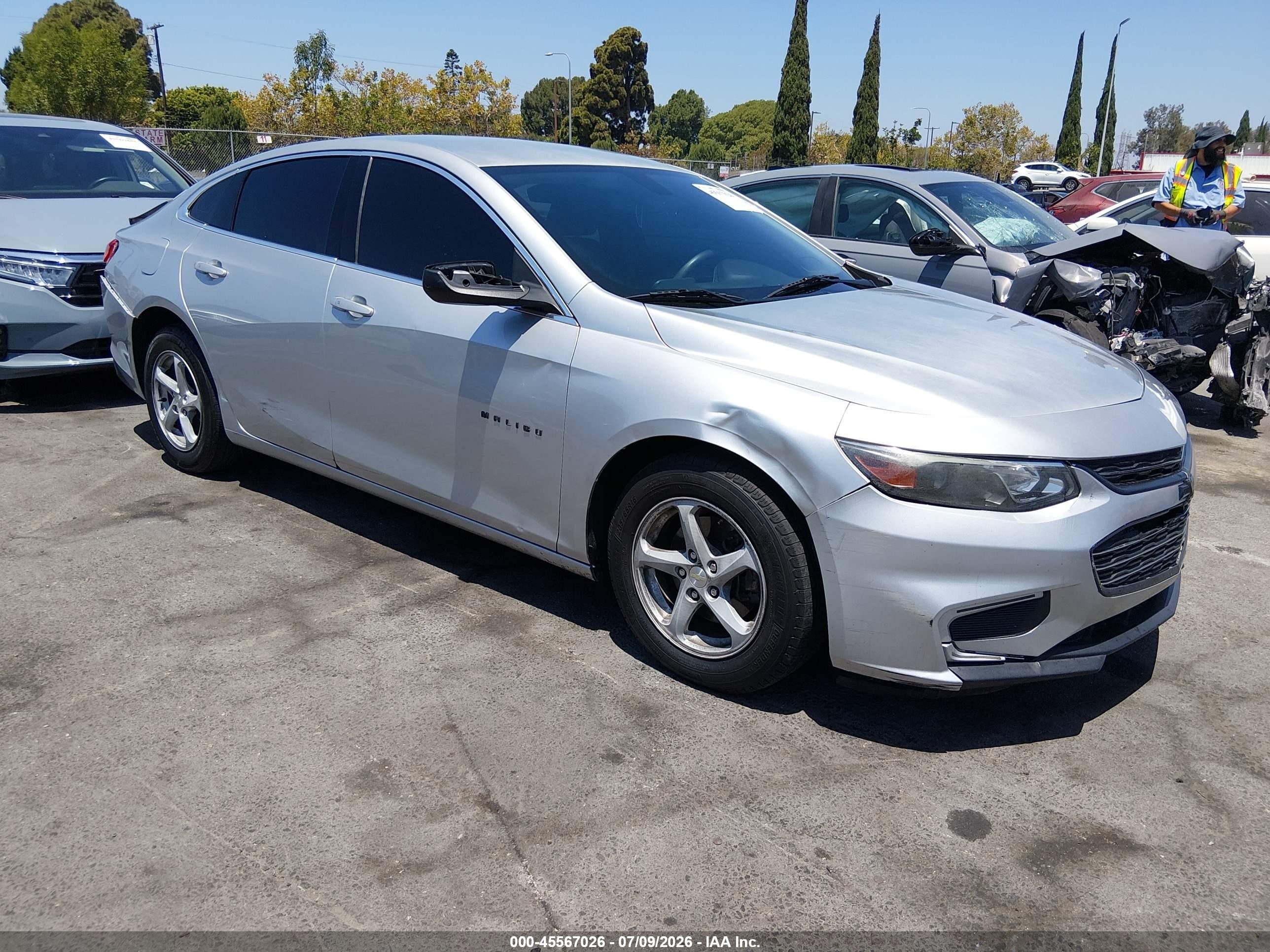 2016 Chevrolet Malibu LS, VIN 1G1ZB5ST3GF309886 — Rear end