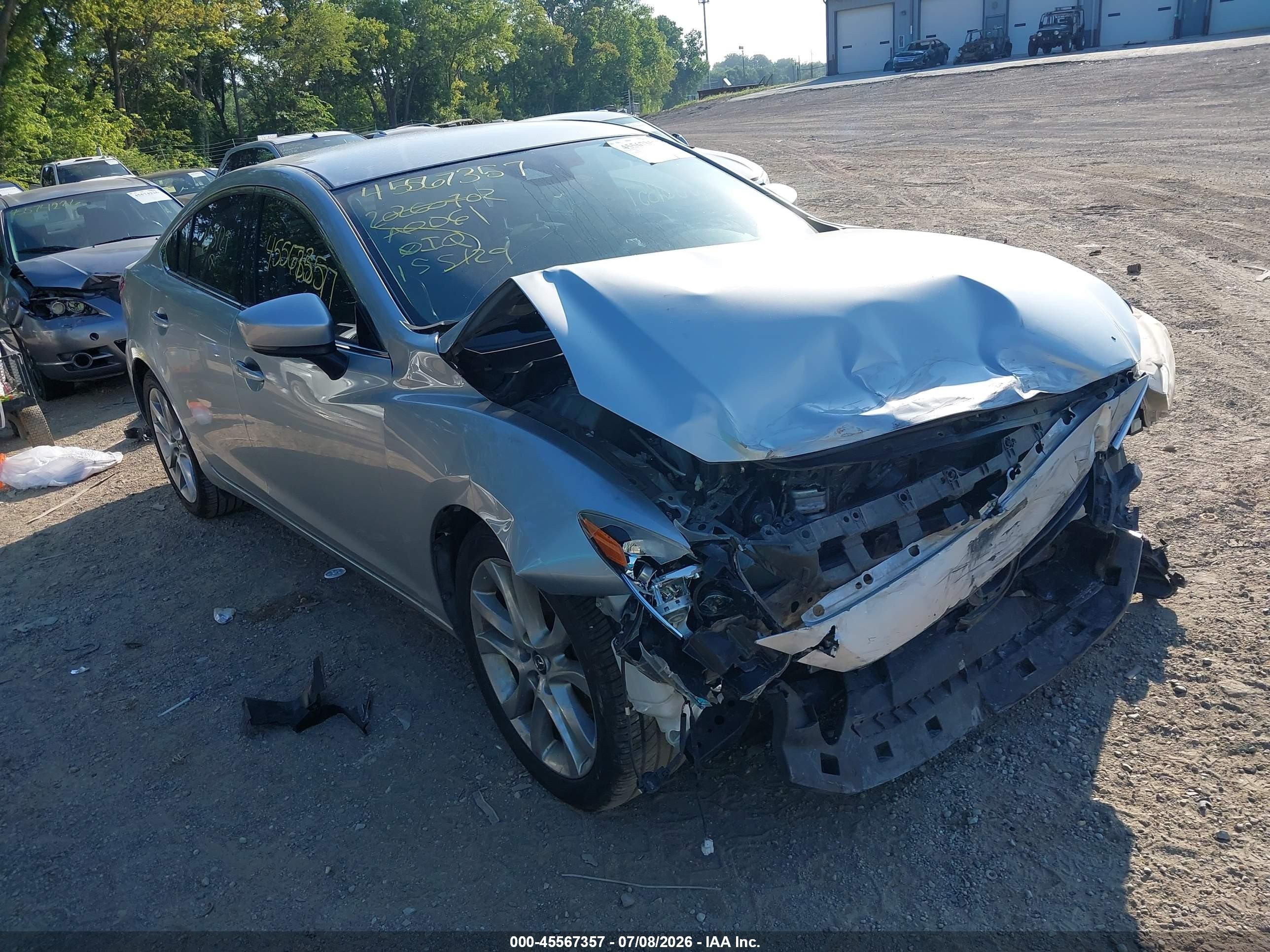 2017 Mazda 6 Touring, VIN JM1GL1V53H1155129 — Front end