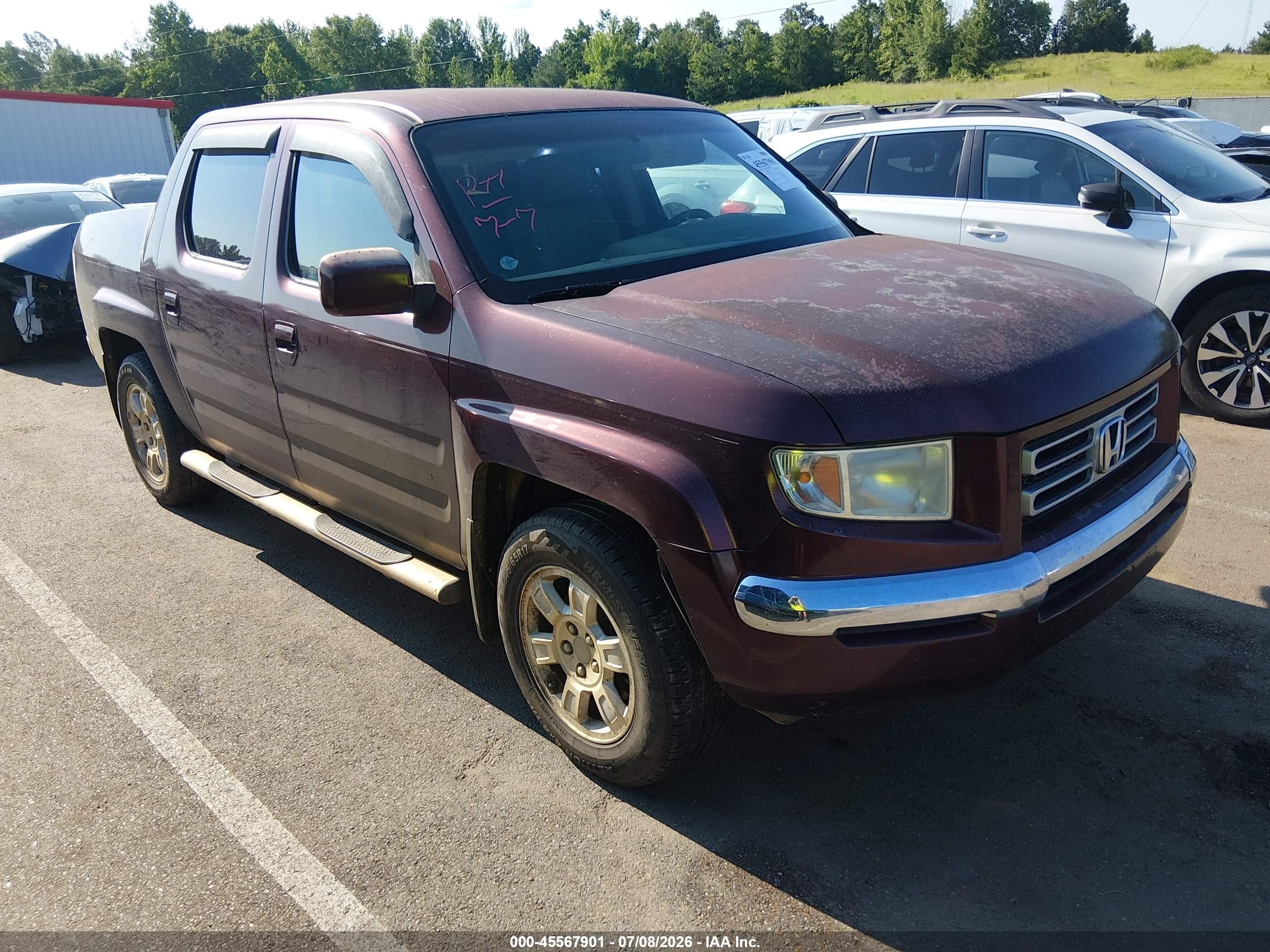 2008 Honda Ridgeline RTS, VIN 2HJYK16438H526252 — Rear end