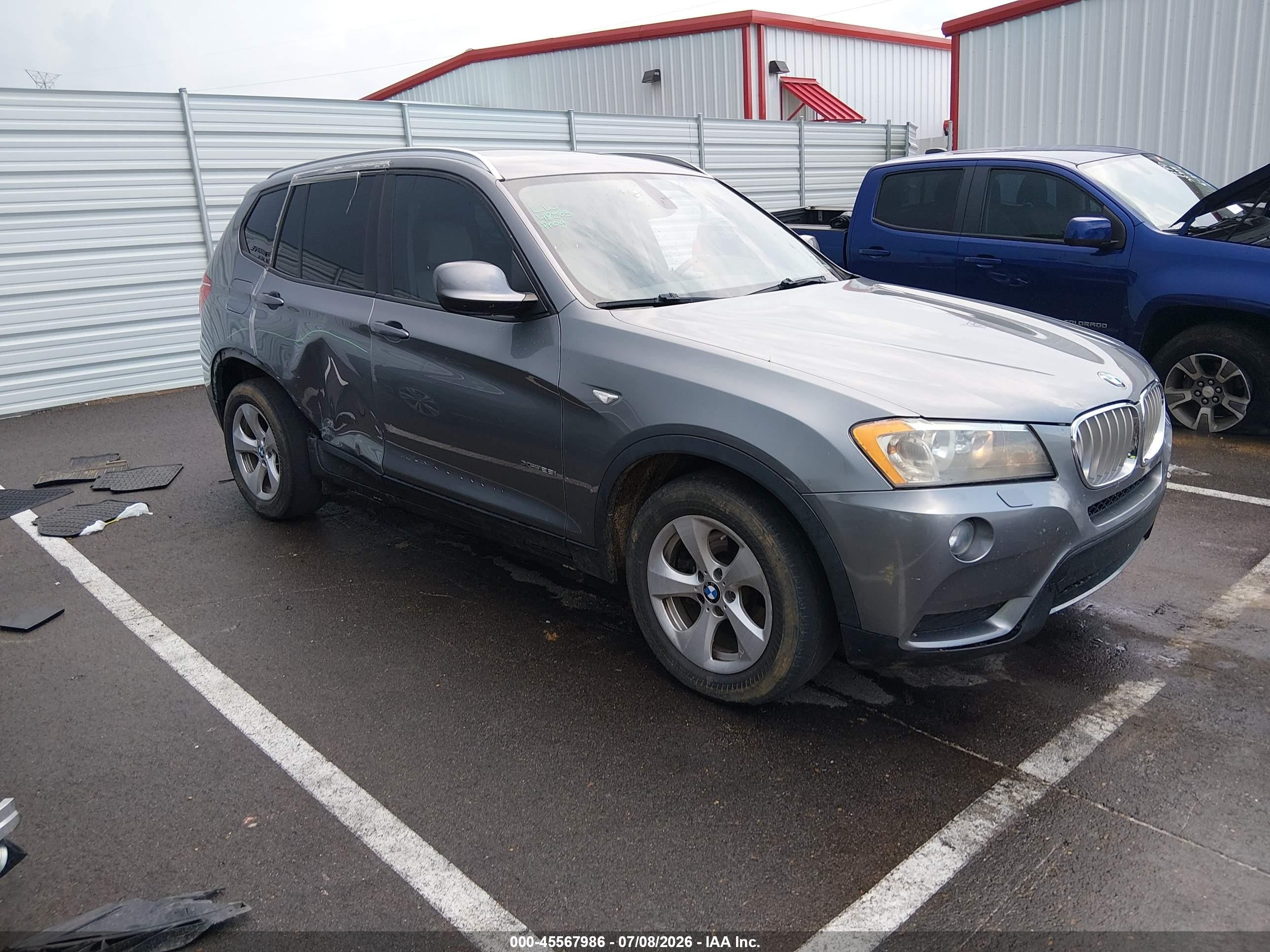 2011 BMW X3 28i, VIN 5UXWX5C51BL710566 — Side