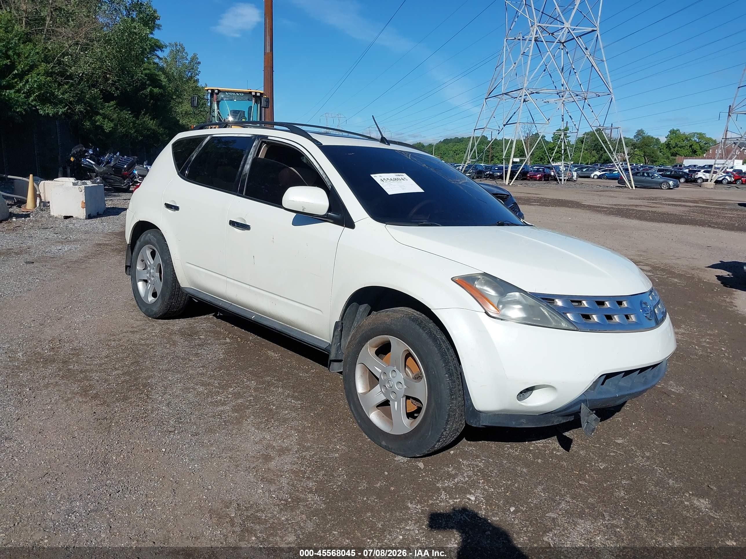 2005 Nissan Murano SL, VIN JN8AZ08W35W440905 — Front end