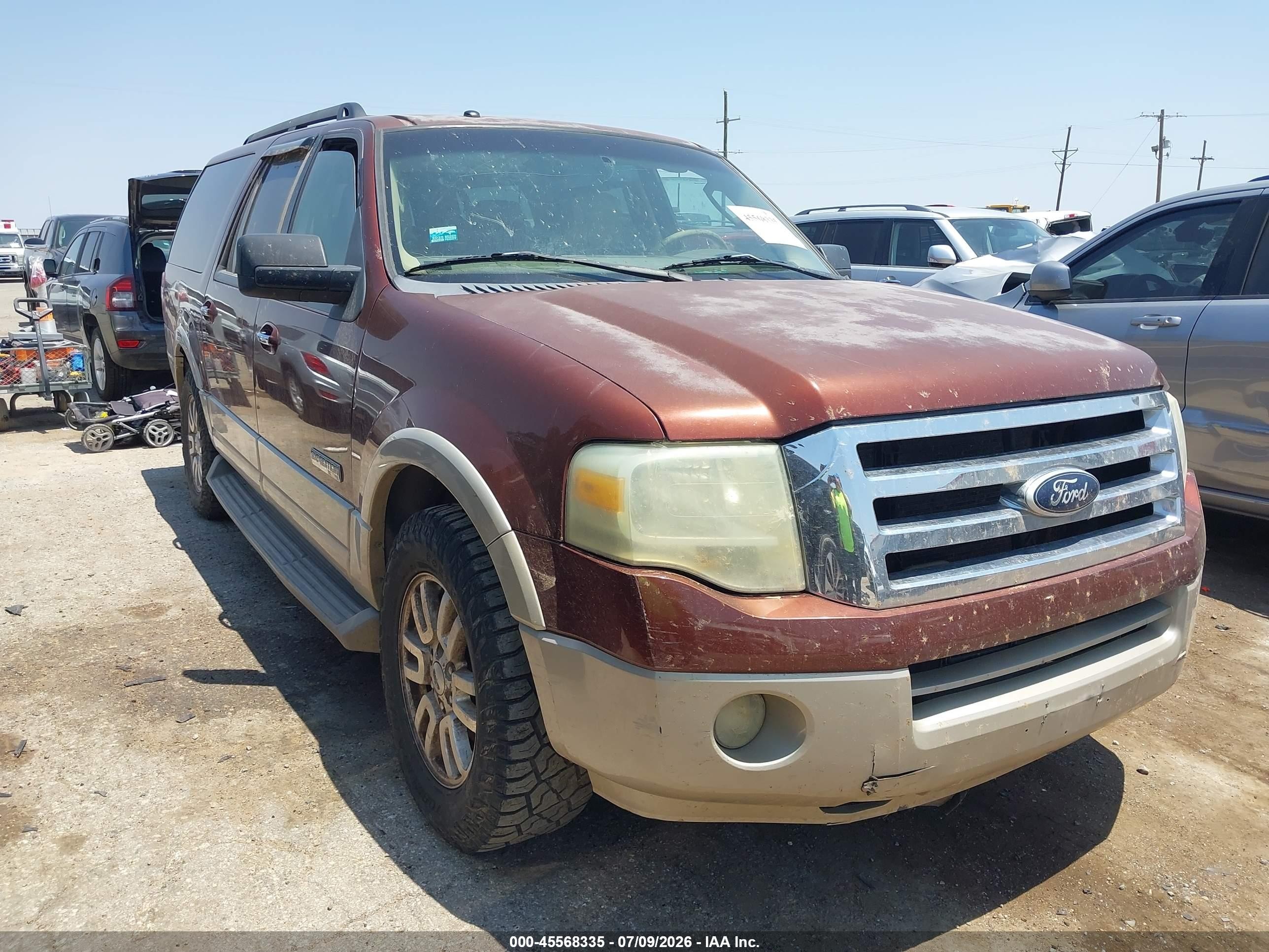 2008 Ford Expedition Max Eddie Bauer, VIN 1FMFK17578LA56731 — Repossession