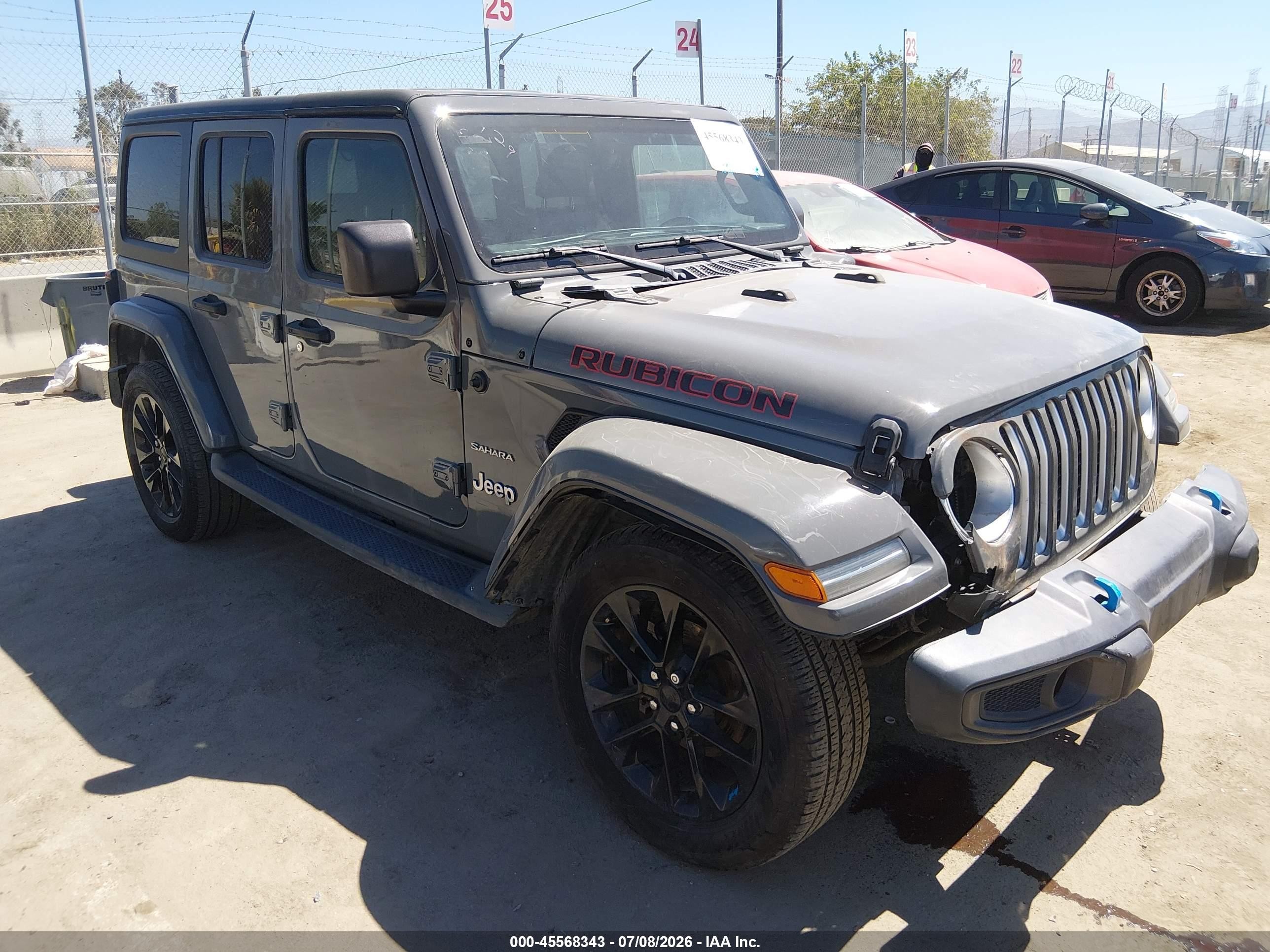 2022 Jeep Wrangler Unlimited Sahara, VIN 1C4JJXP60NW228363 — Front end