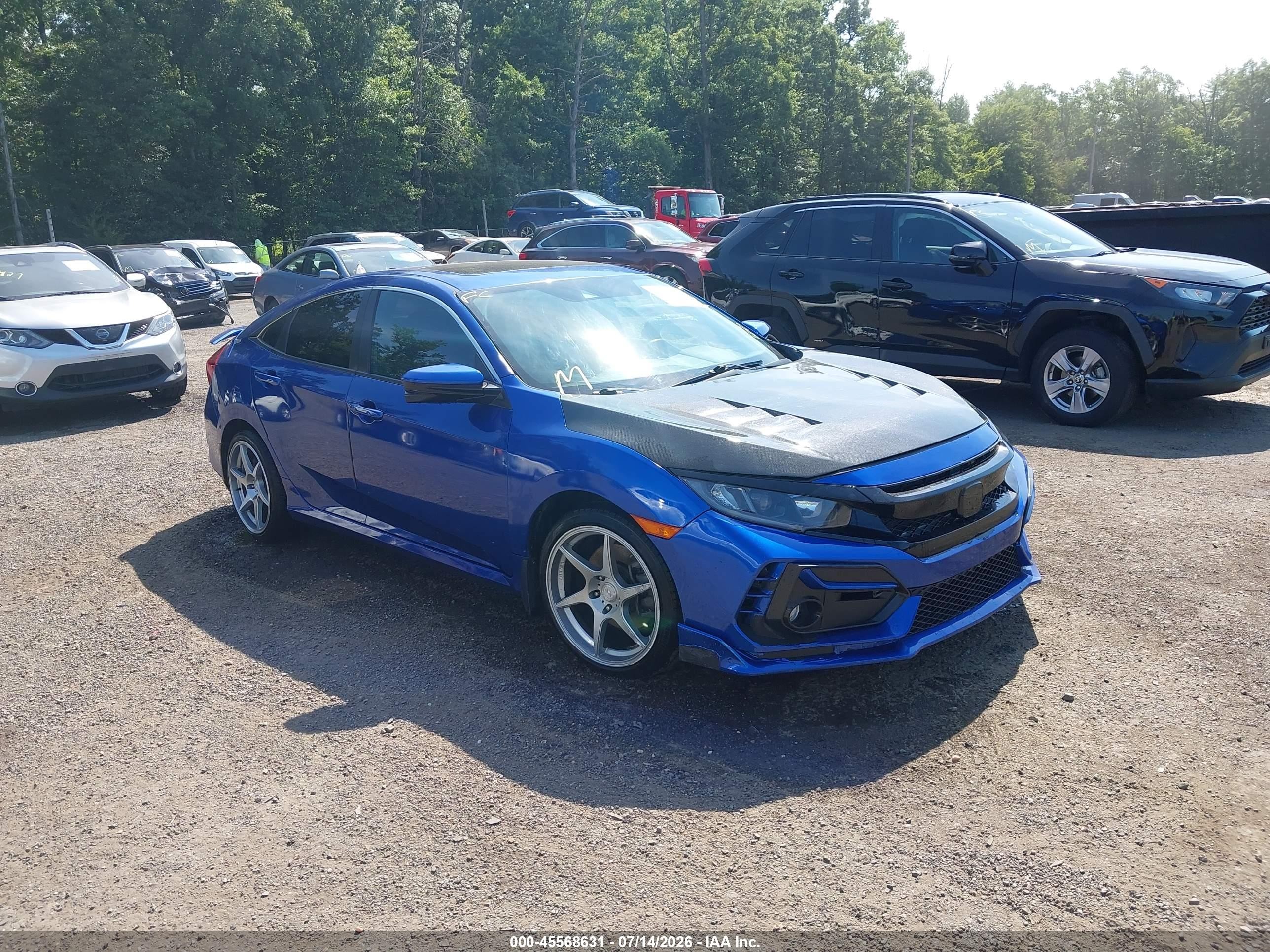 2020 Honda Civic Si, VIN 2HGFC1E58LH707487 — Rear end