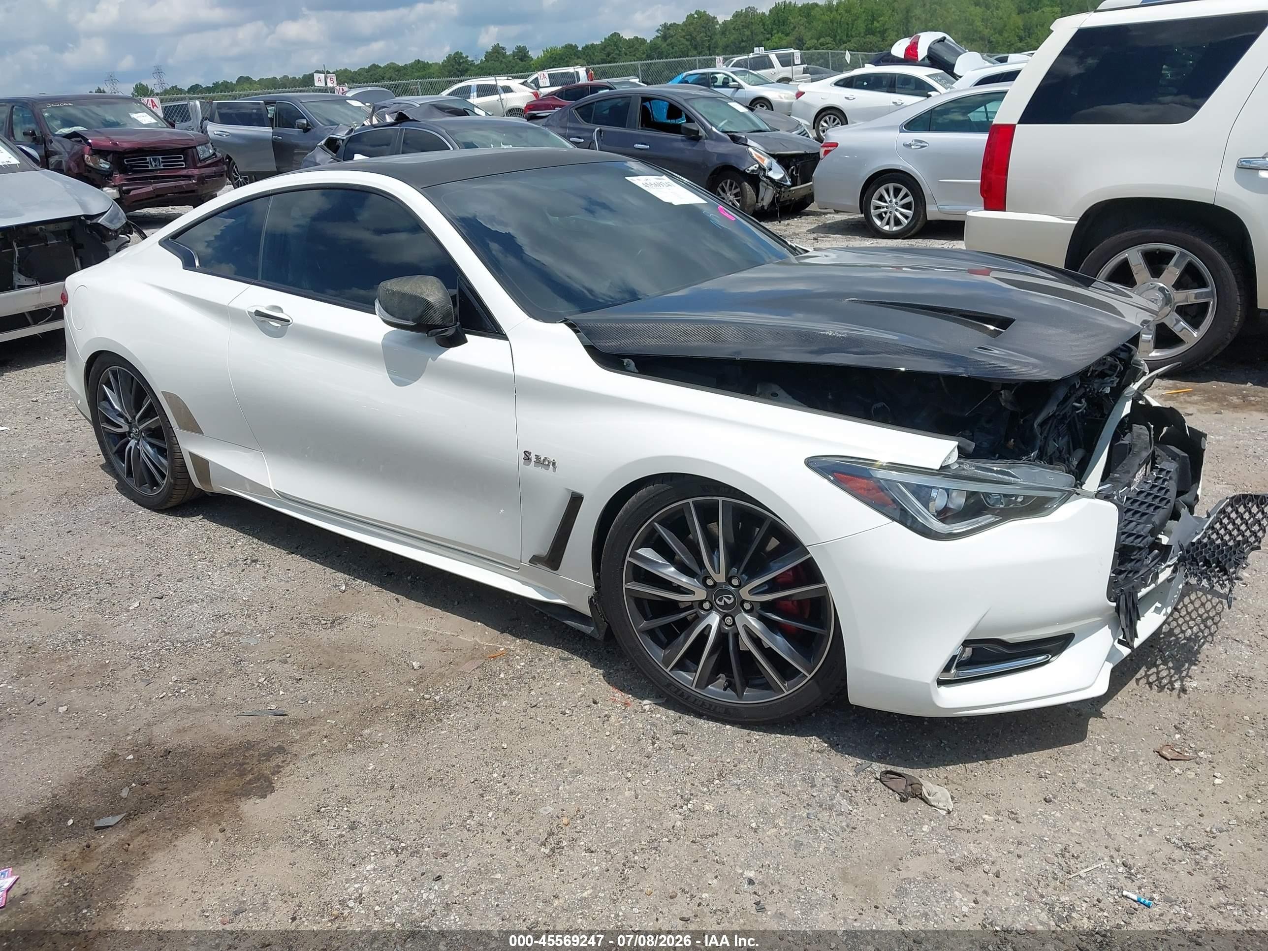2017 Infiniti Q60 Red Sport 400, VIN JN1FV7EK4HM610179 — Front end