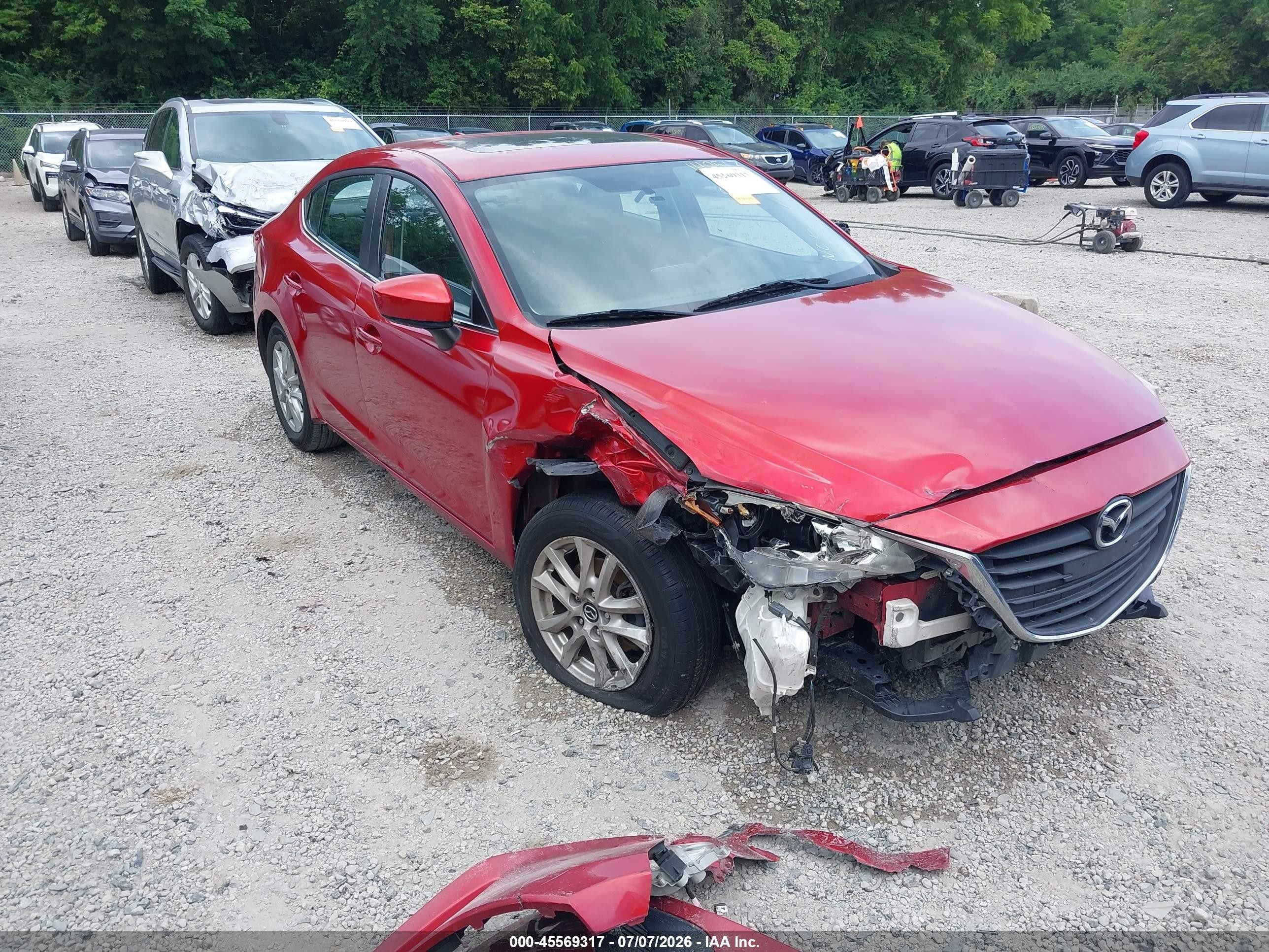 2014 Mazda 3 i Touring, VIN JM1BM1V70E1148563 — Front end
