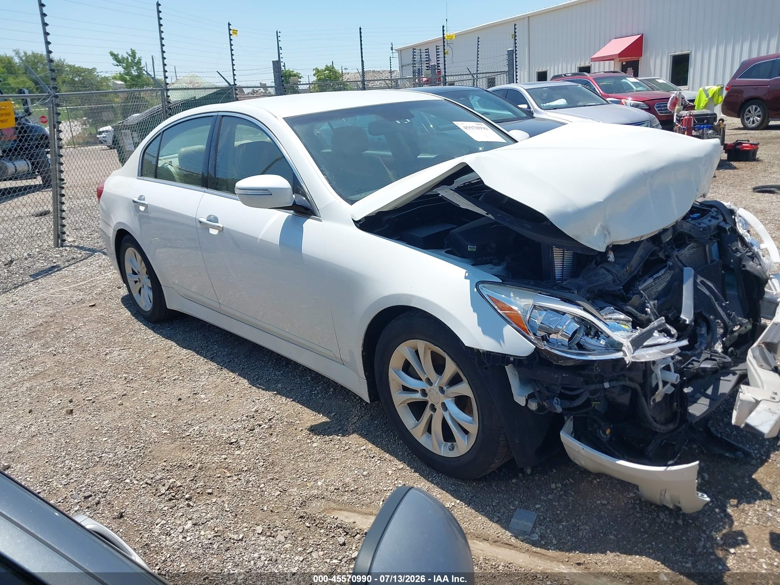2013 Hyundai Genesis 3.8L, VIN KMHGC4DDXDU245747 — Front end