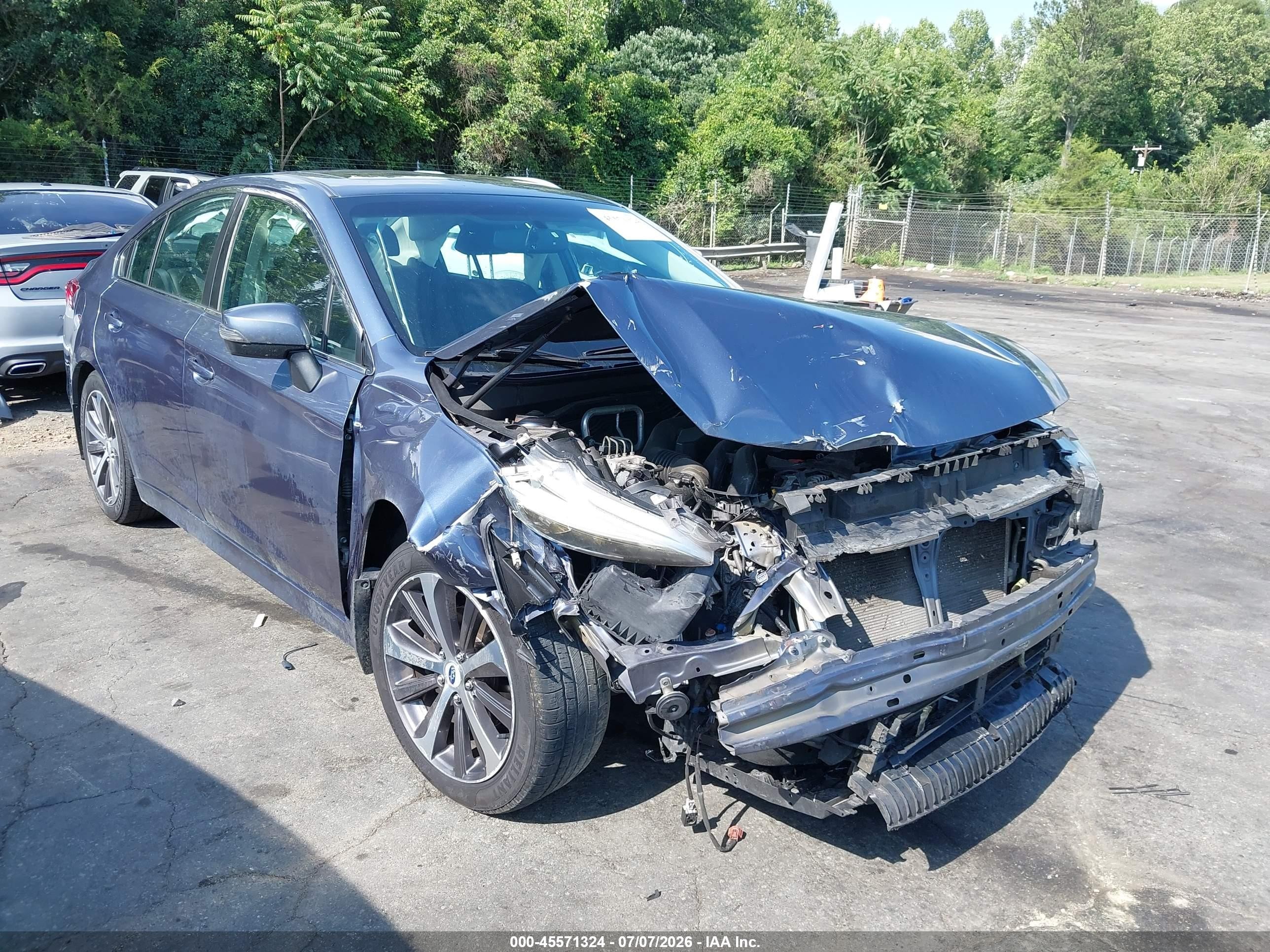 2017 Subaru Legacy Limited, VIN 4S3BNAK62H3056064 — Front end