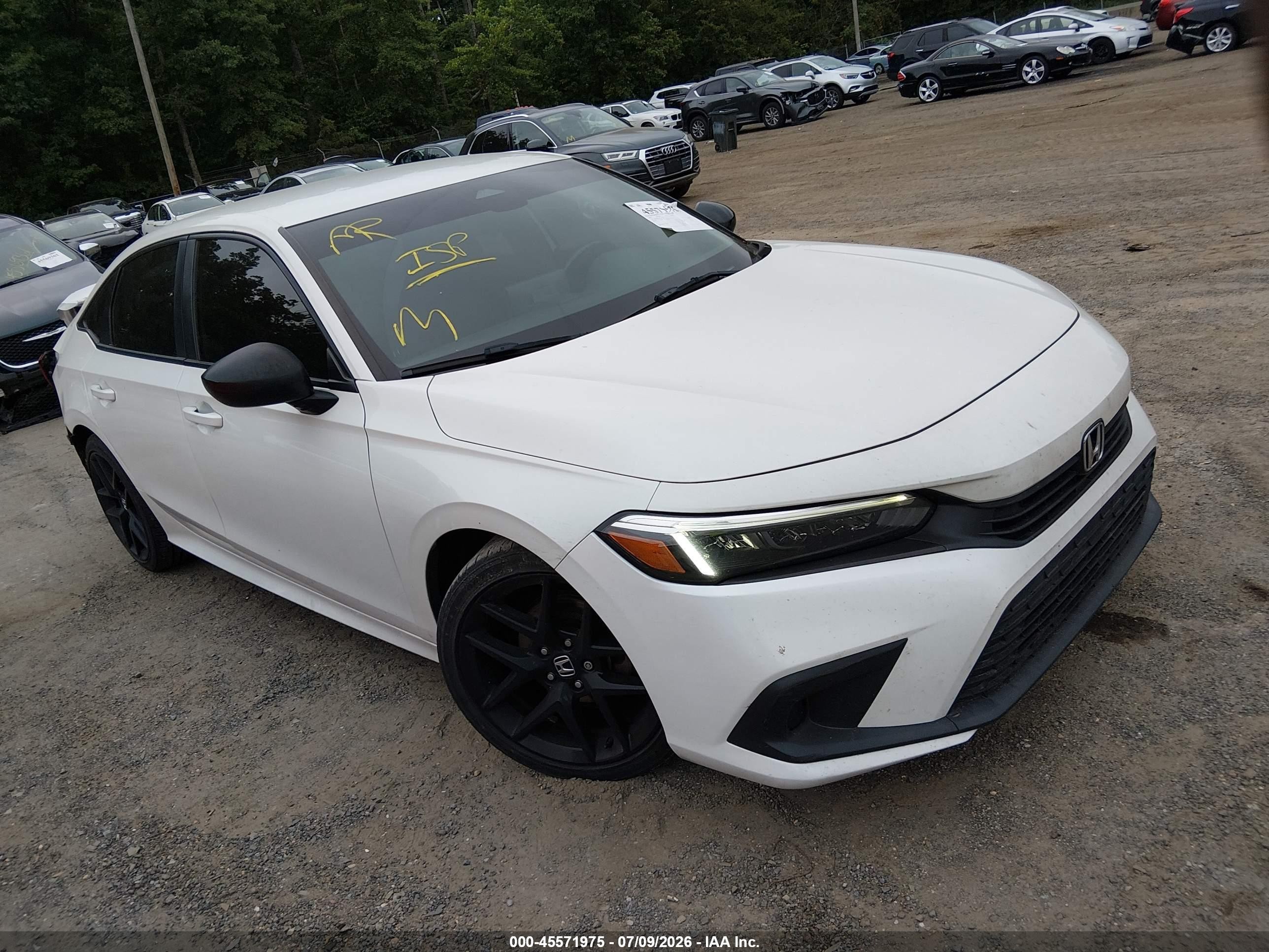 2022 Honda Civic Sport, VIN 2HGFE2F56NH591384 — Rear end