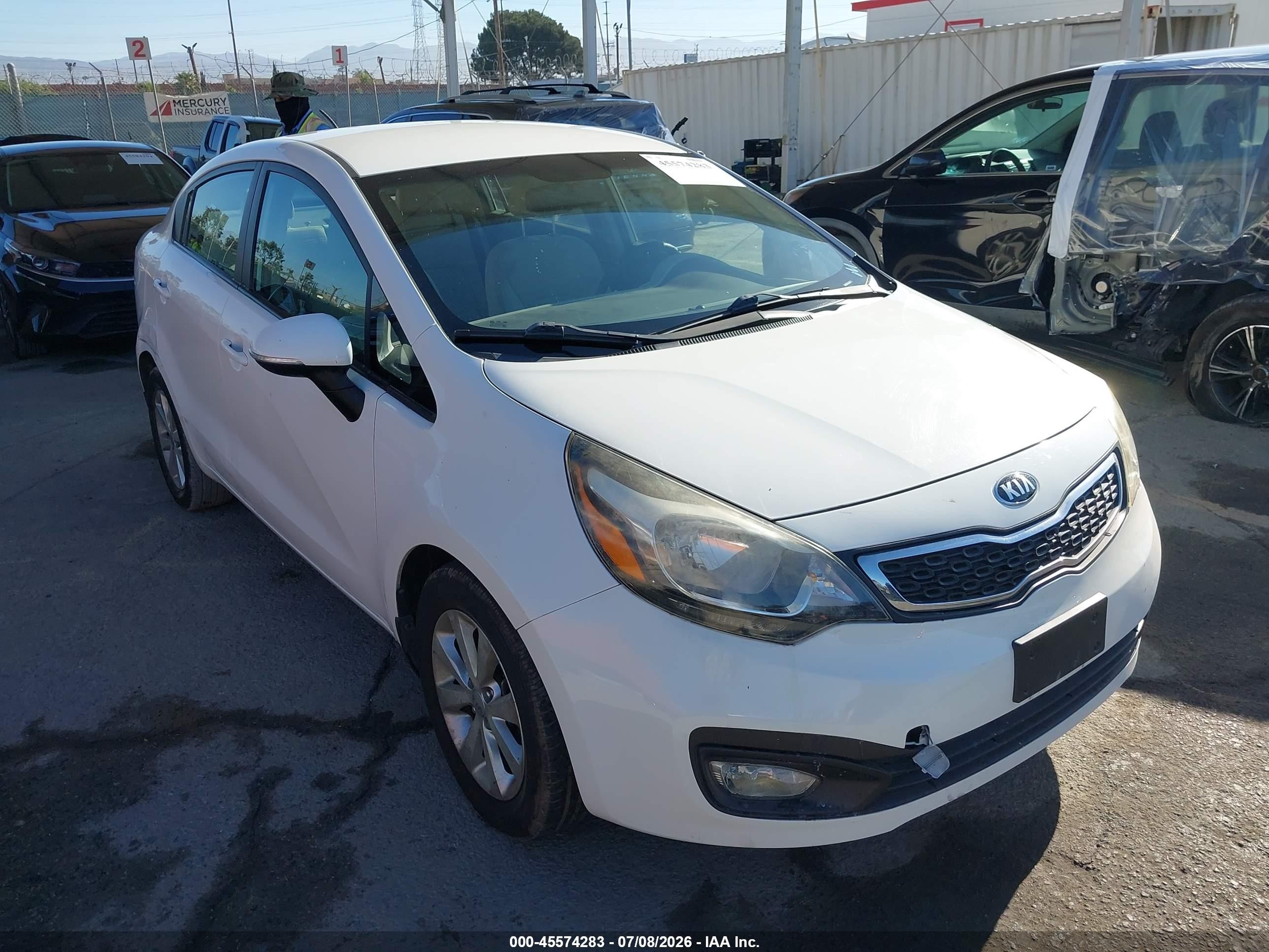 2013 Kia Rio EX, VIN KNADN4A39D6226525 — Rear end