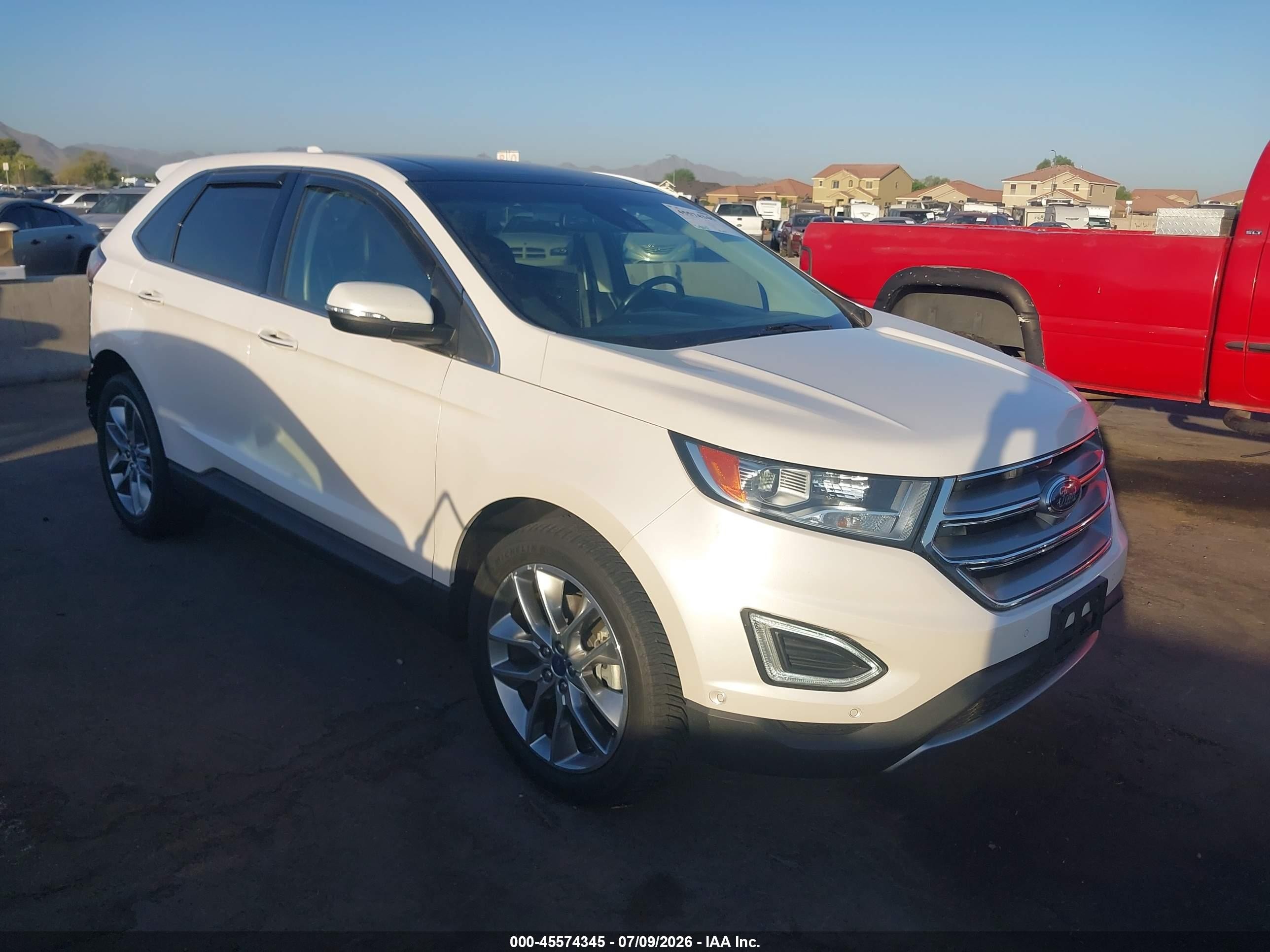 2017 Ford Edge Titanium, VIN 2FMPK4K91HBB05180 — Rear end