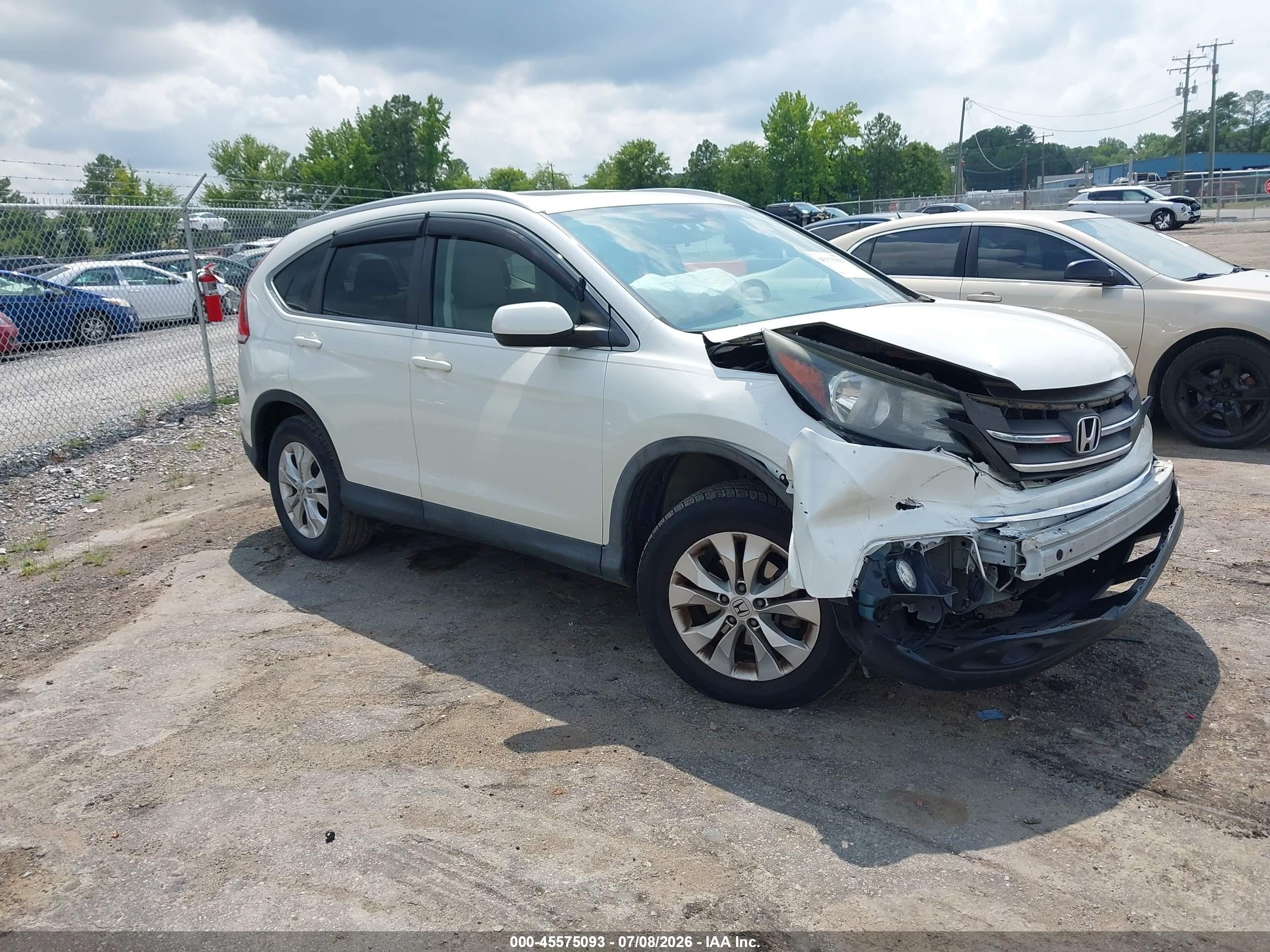 2014 Honda CR-V EX-L, VIN 5J6RM4H78EL057079 — Front end