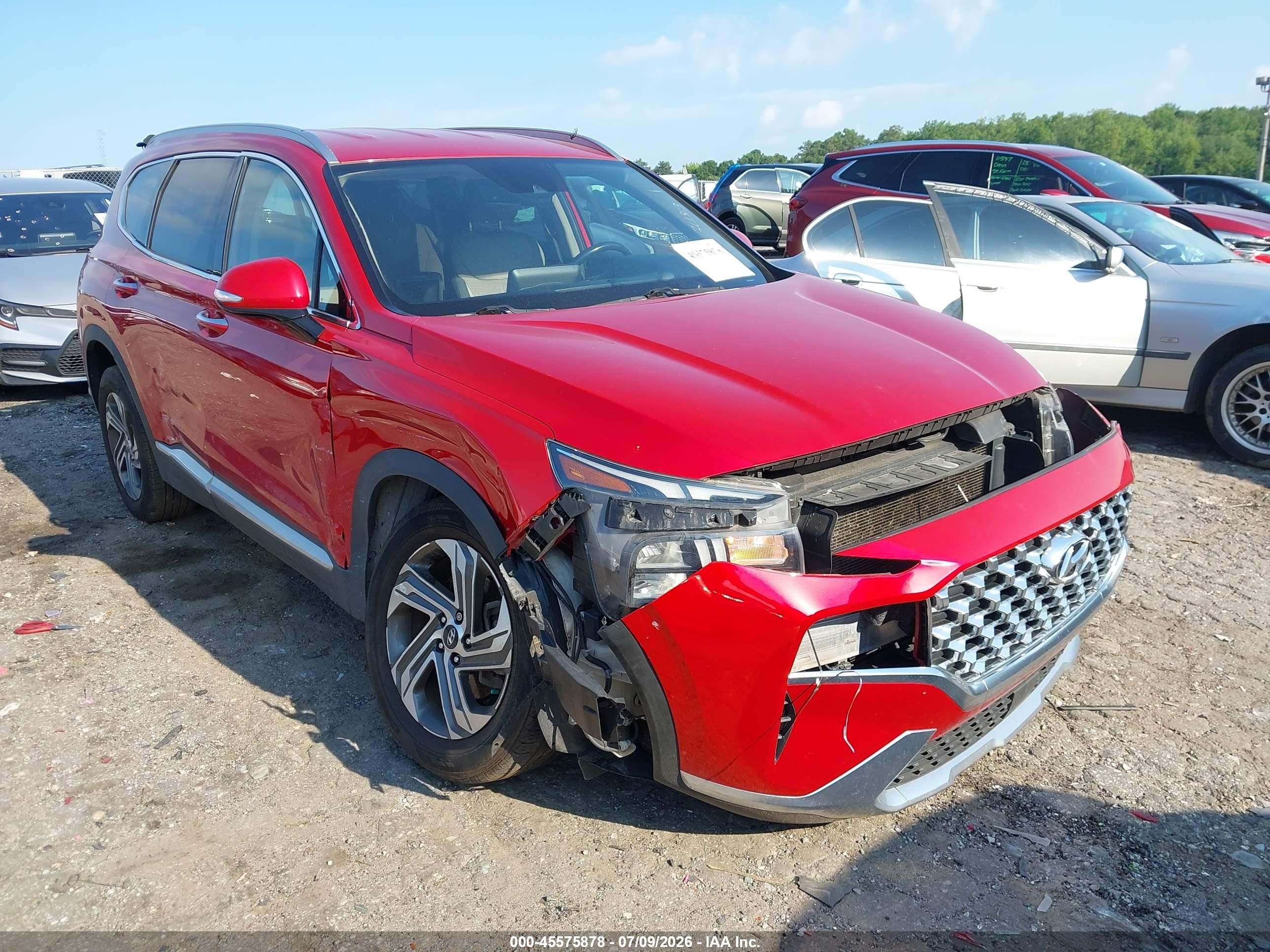 2021 Hyundai Santa Fe SEL, VIN 5NMS64AJ4MH301303 — Перед