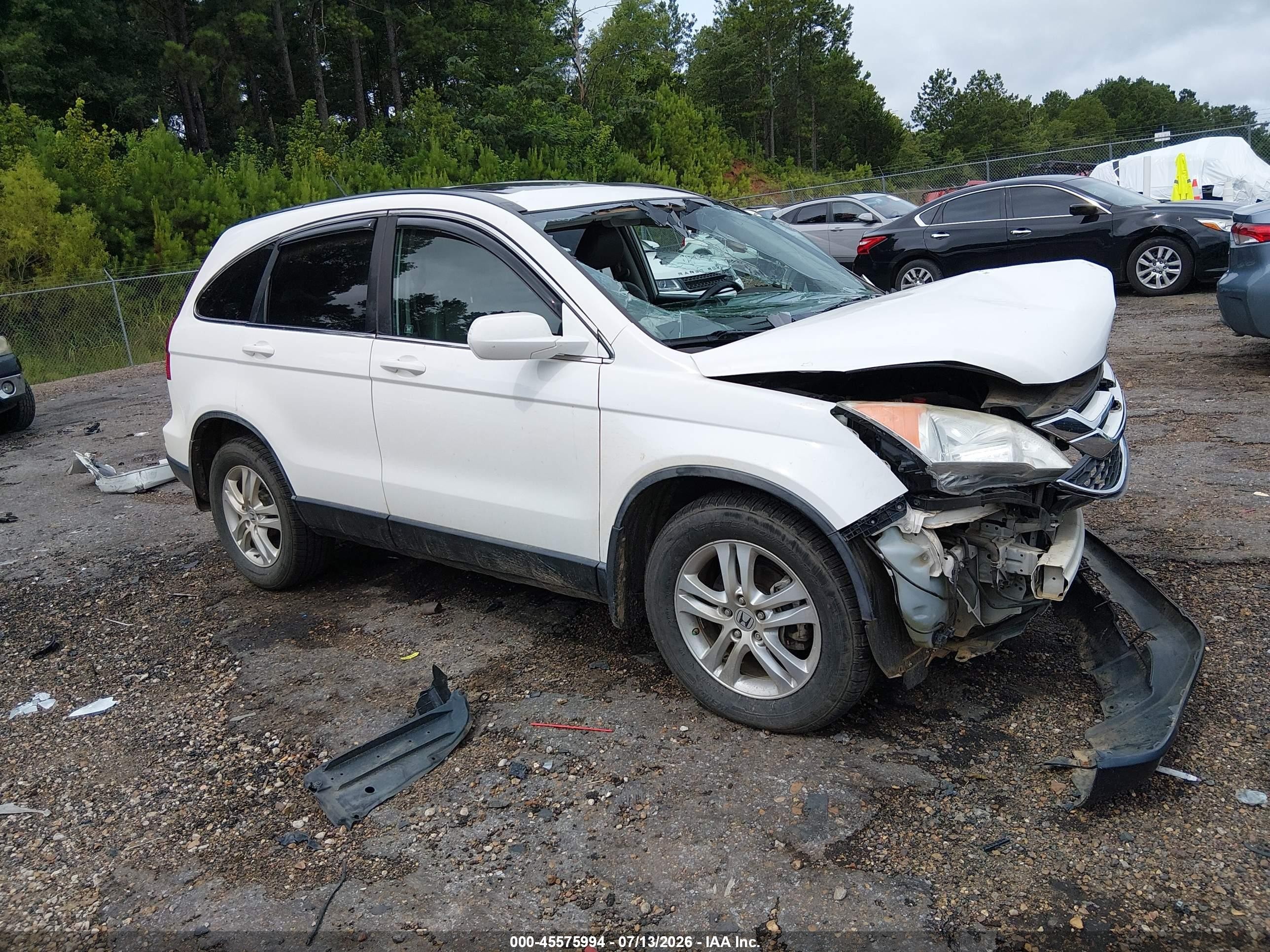 2010 Honda CR-V EX-L, VIN 5J6RE3H73AL019597 — Front end