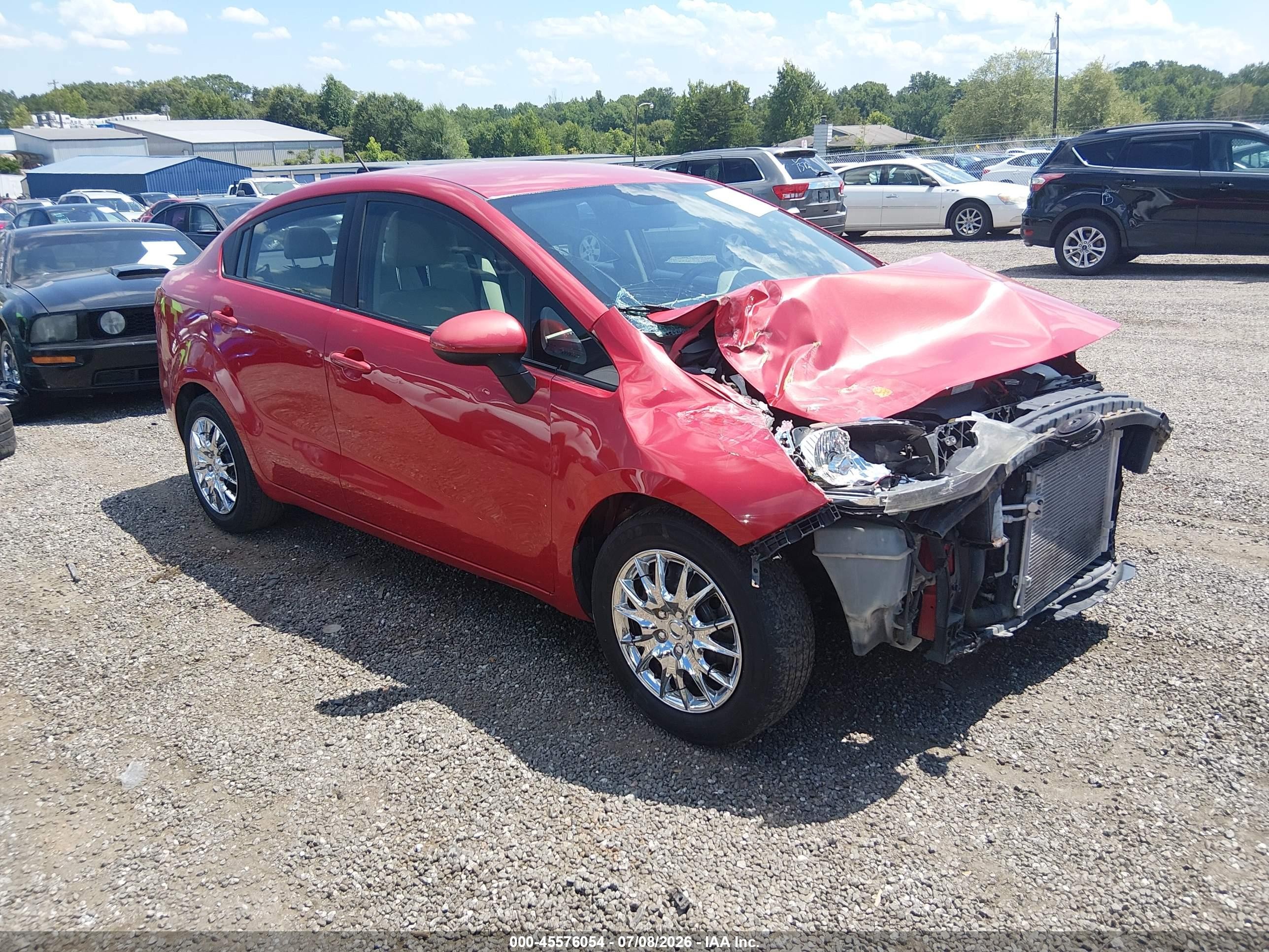 2013 Kia Rio LX, VIN KNADM4A32D6134286 — Front end
