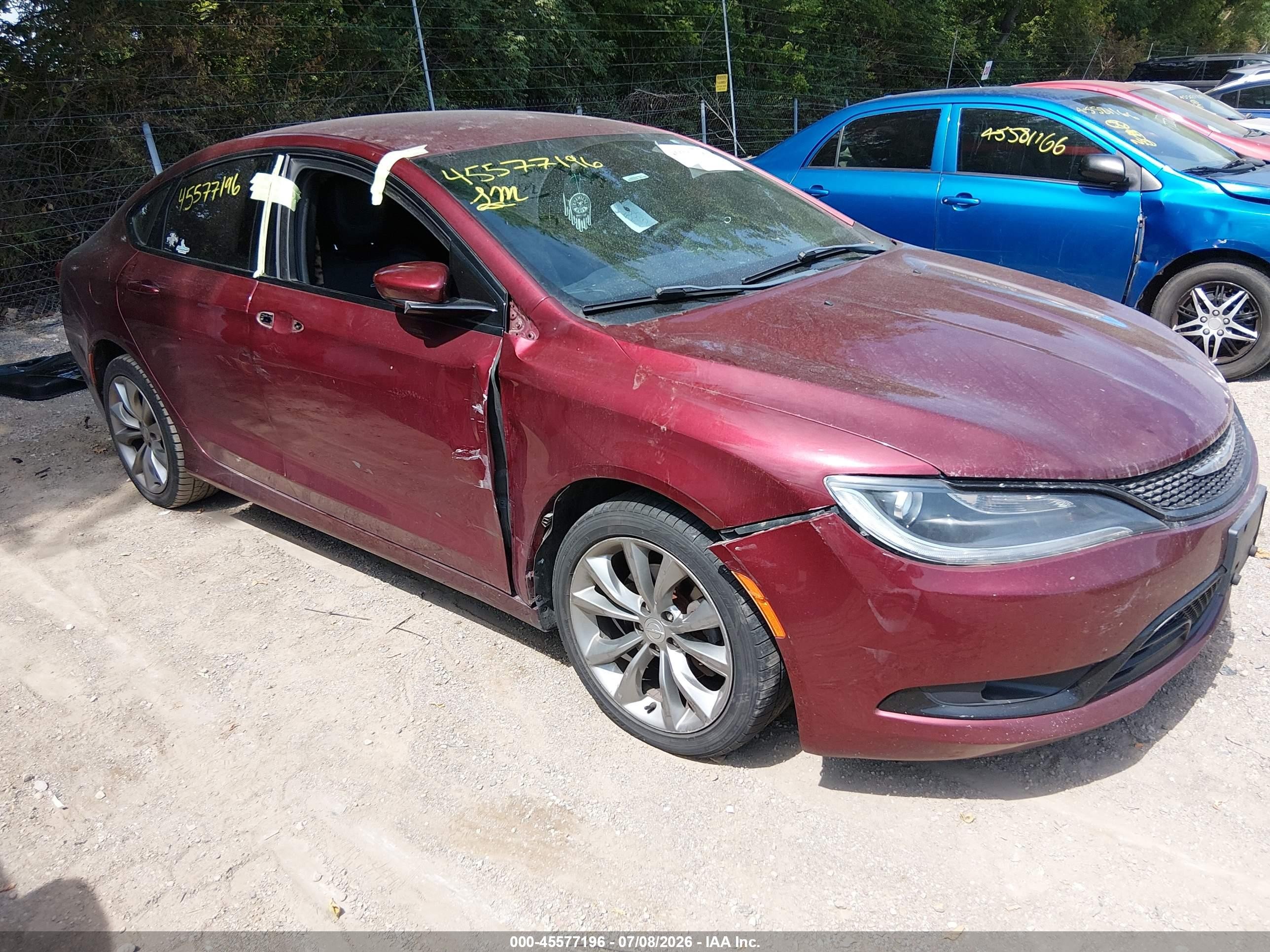 2015 Chrysler 200 S, VIN 1C3CCCBB1FN578211 — Not stated