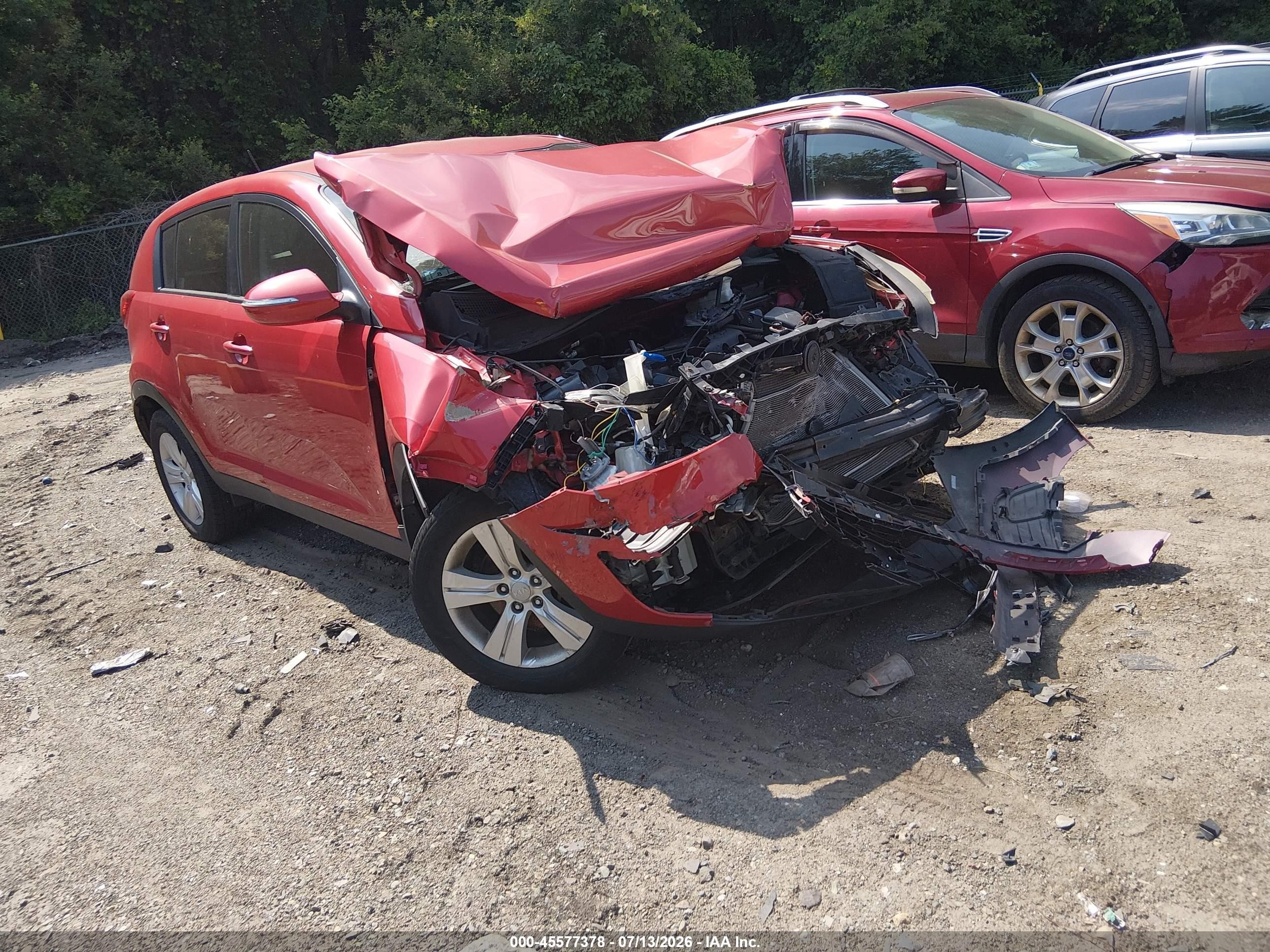2012 Kia Sportage LX, VIN KNDPB3A2XC7193747 — Front end