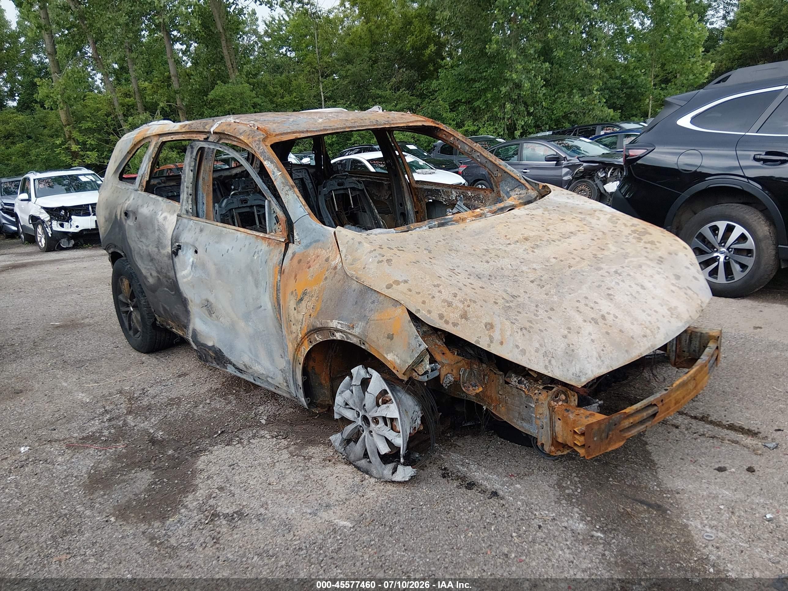 2016 Kia Sorento LX, VIN 5XYPG4A37GG120375 — Burn