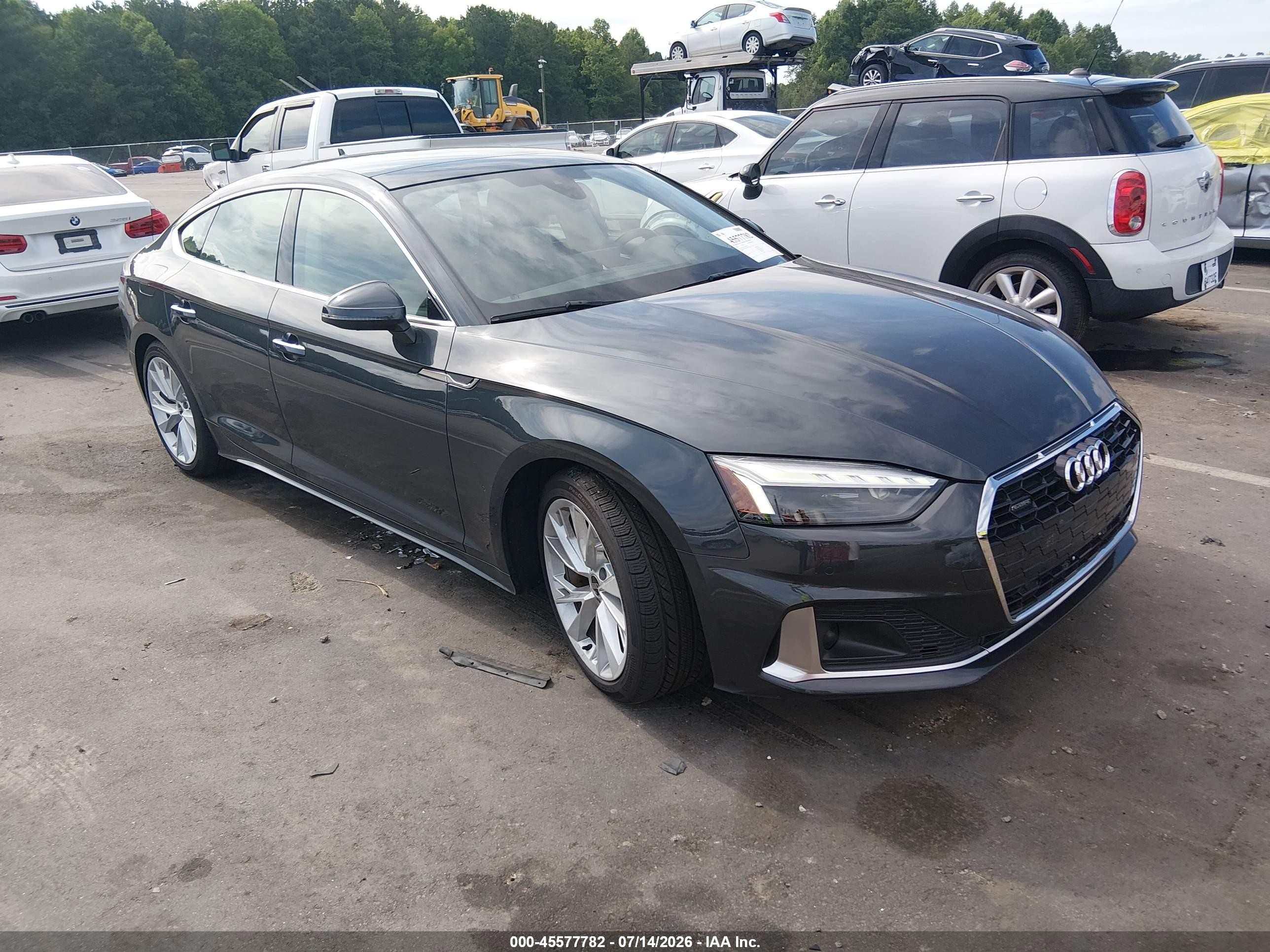 2022 Audi A5 Sportback Premium Plus, VIN WAUCBCF5XNA027913 — Undercarriage