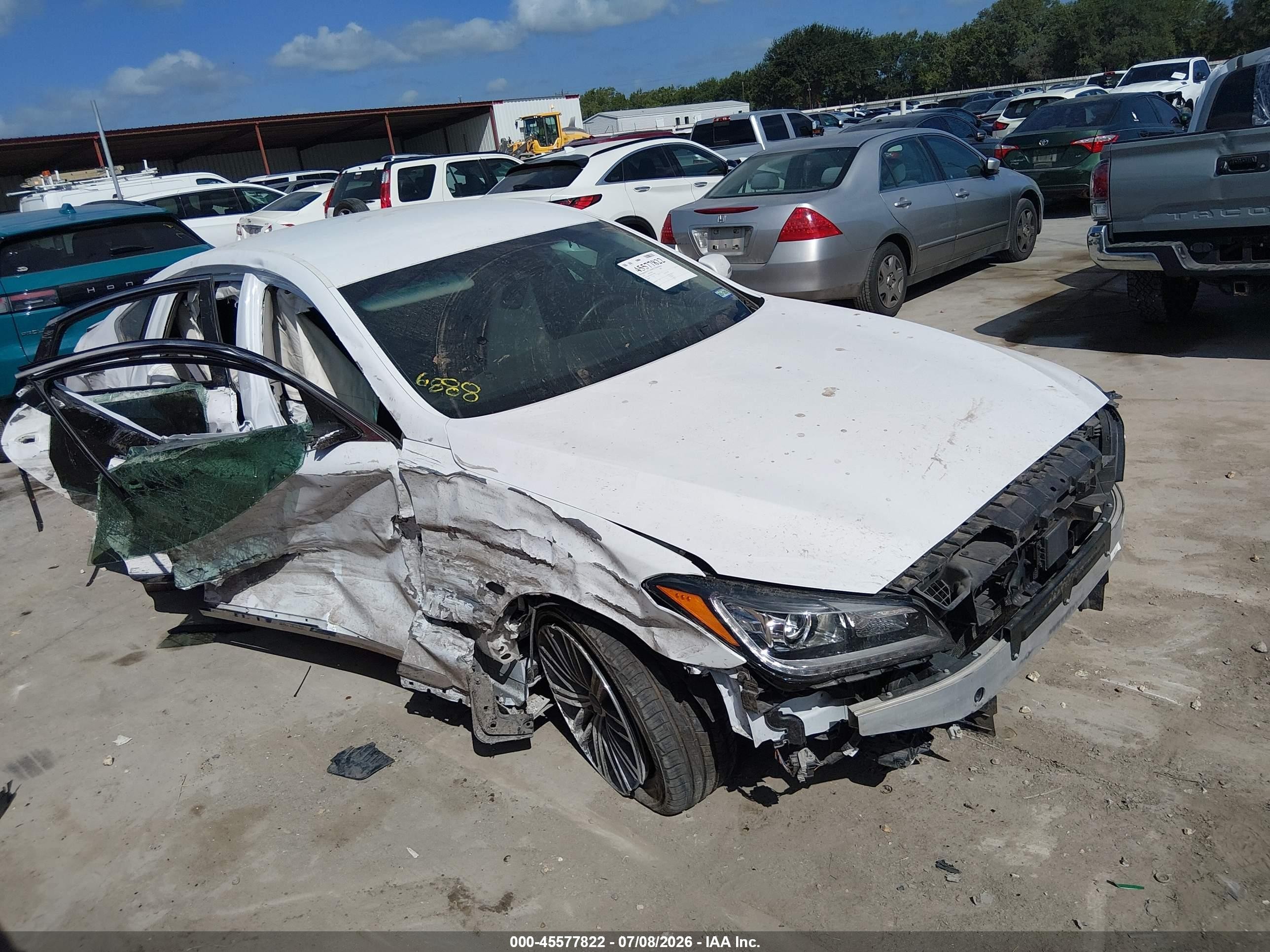 2019 Genesis G80 3.8L, VIN KMTFN4JE9KU326888 — Side